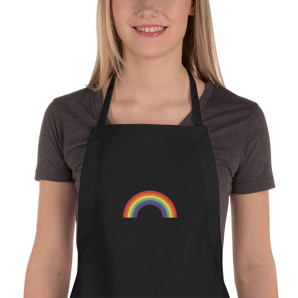 Embroidered Apron Rainbow