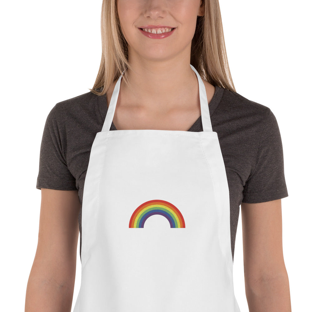 Embroidered Apron Rainbow