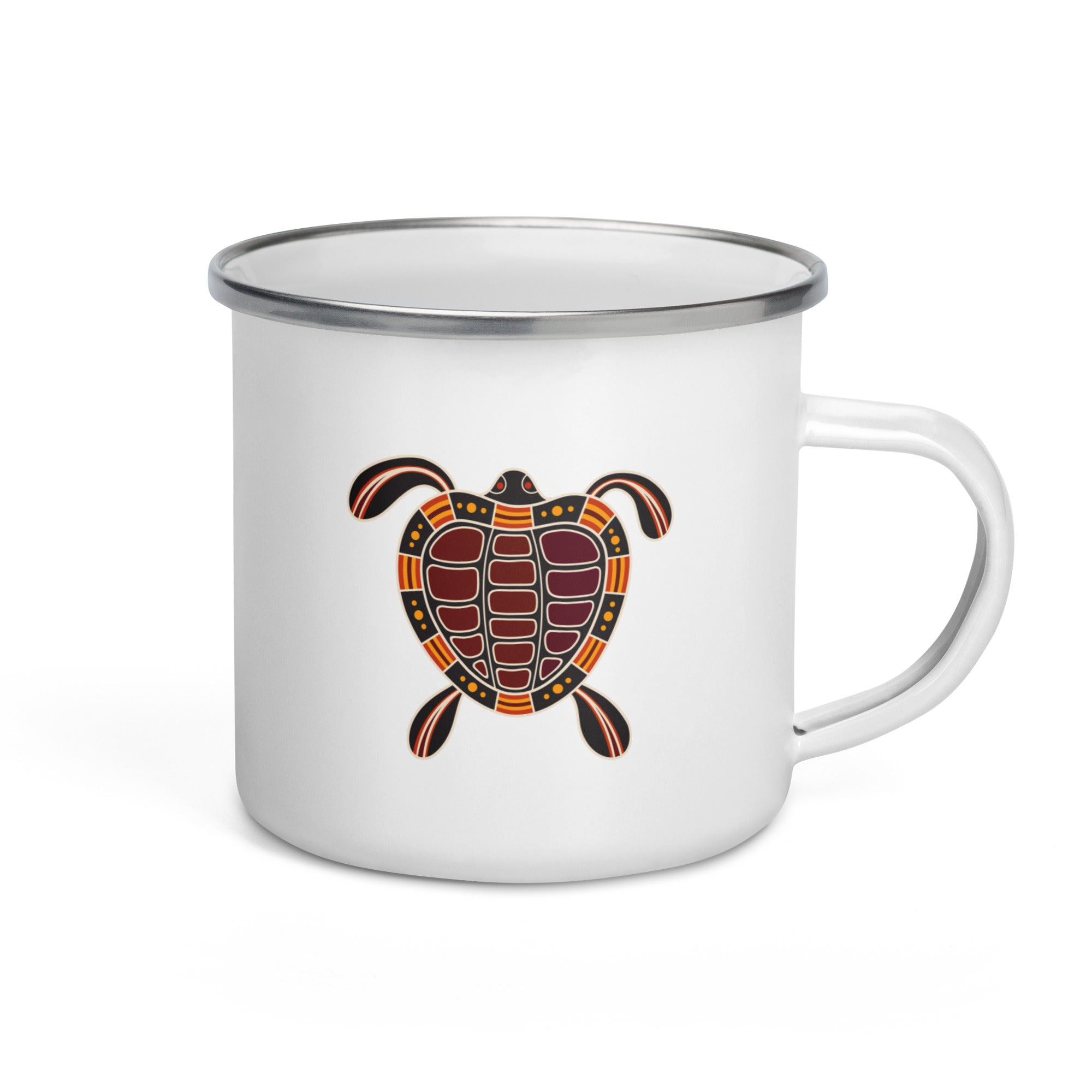 Enamel Mug Australian Tribal Painting Turtle