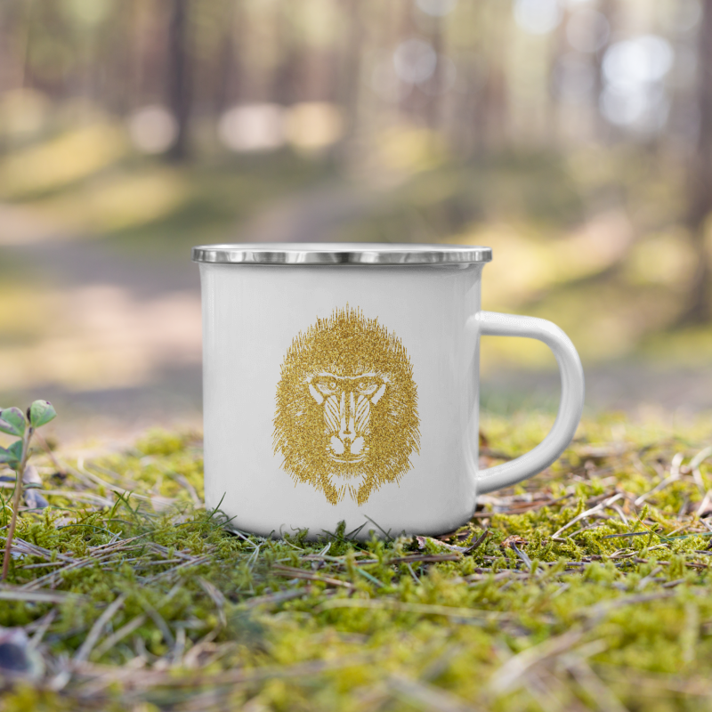Enamel Mug Golden Baboon