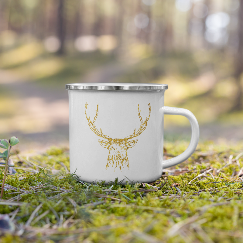 Enamel Mug Golden Deer
