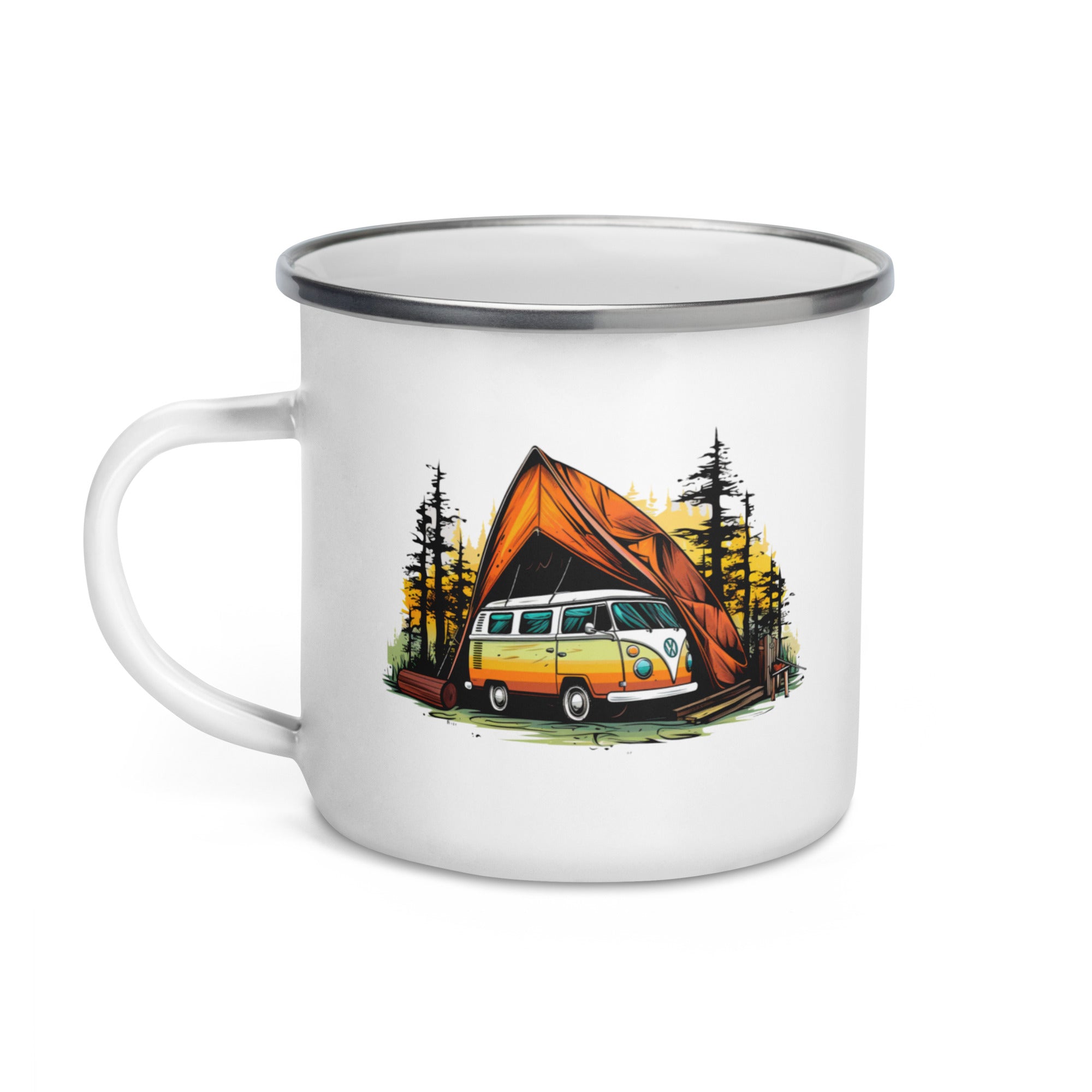 Enamel Mug Vintage Camping Car I