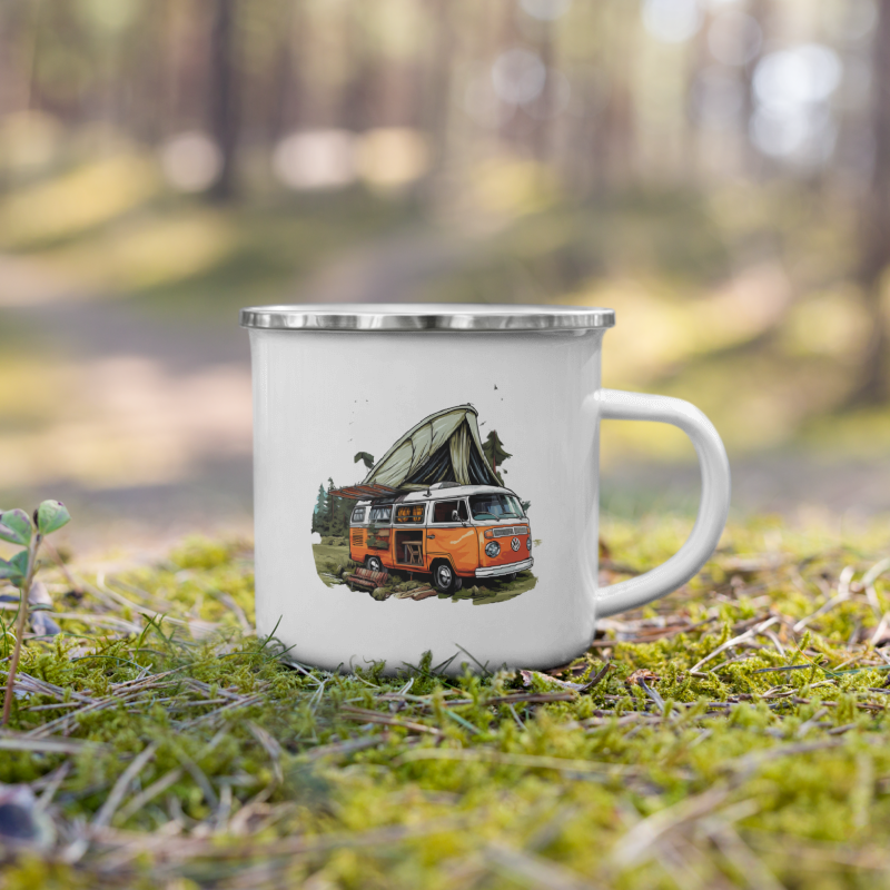 Enamel Mug Vintage Camping Car II