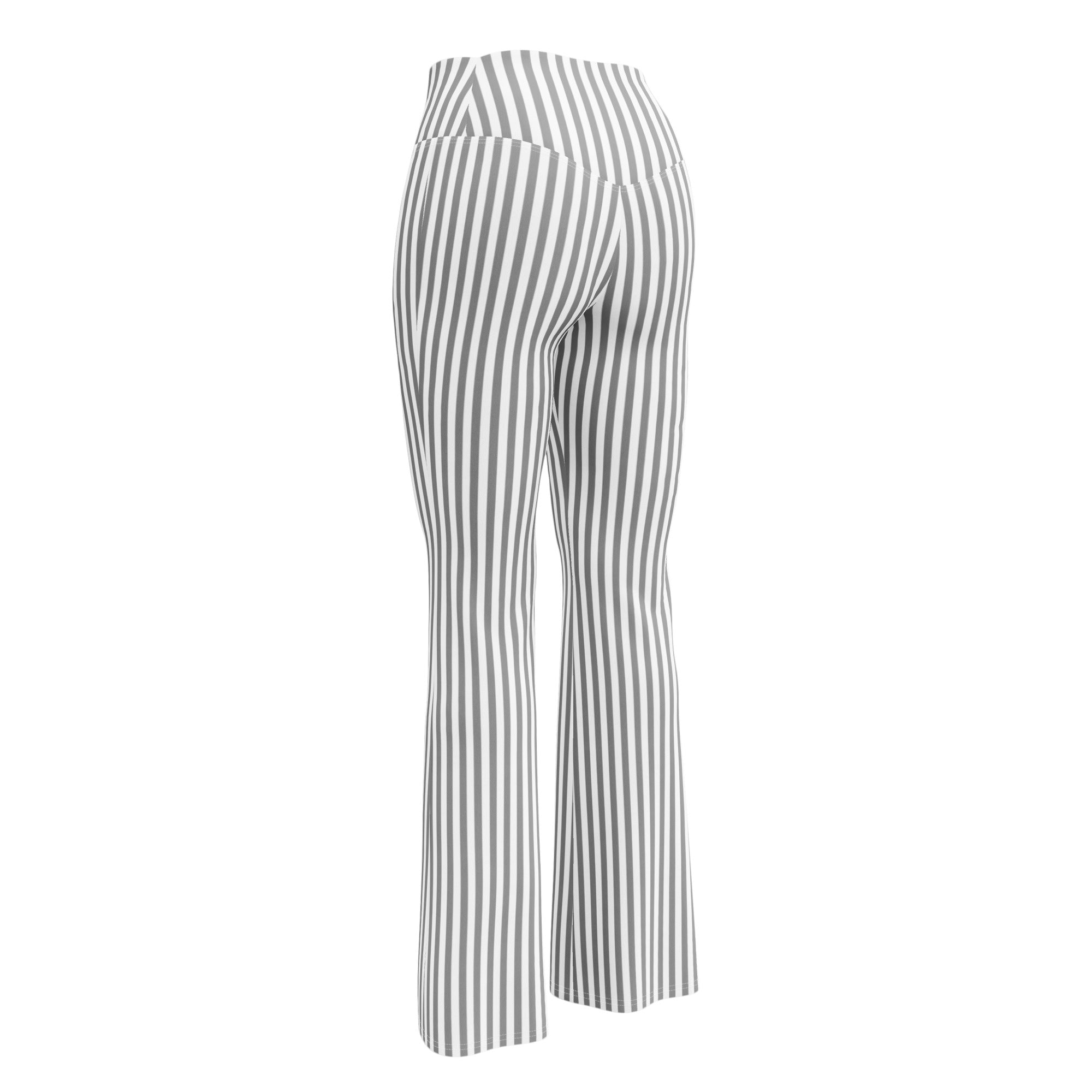 Flare leggings White and Grey Stripes