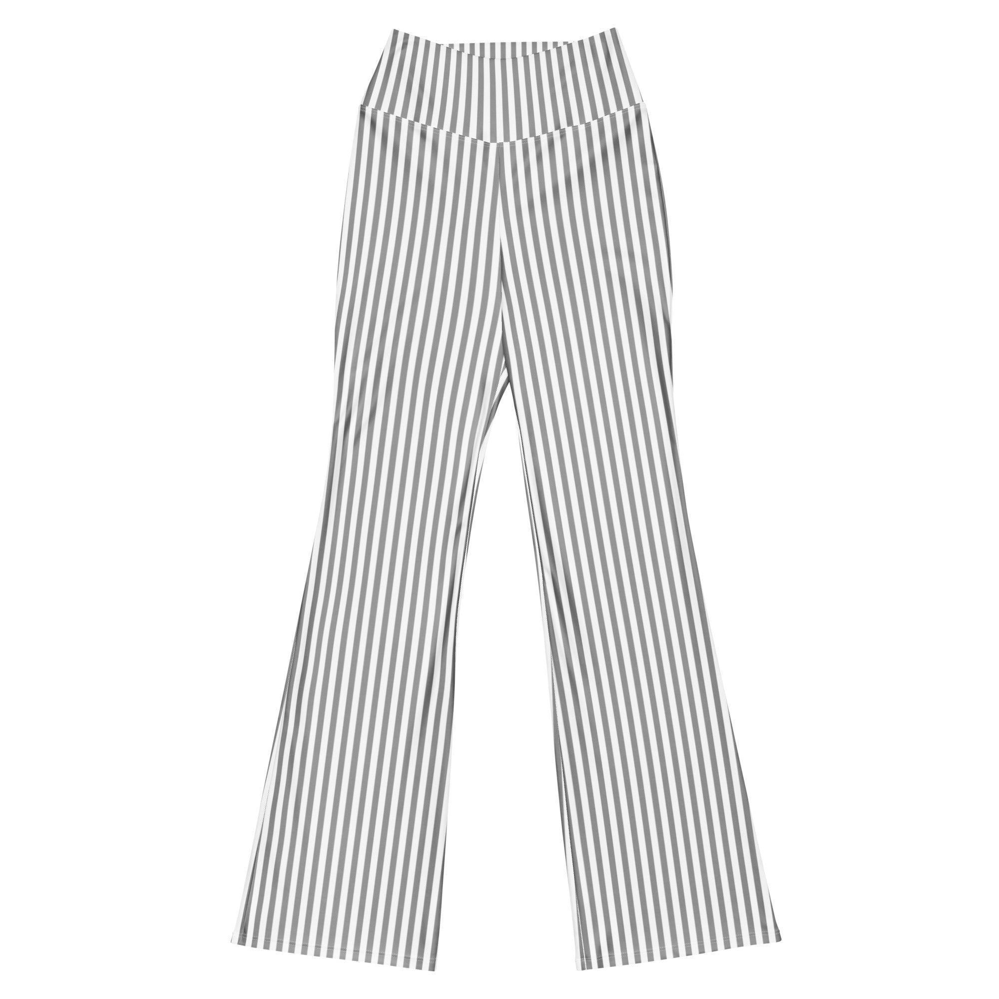 Flare leggings White and Grey Stripes
