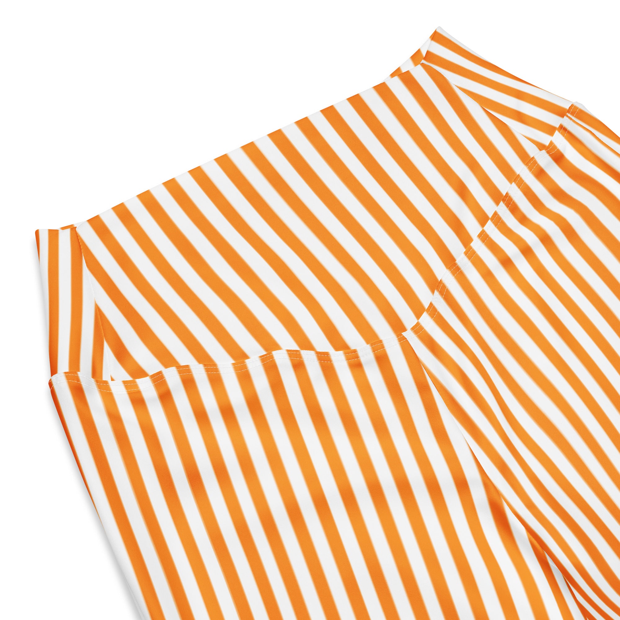 Flare leggings White and Orange Stripes