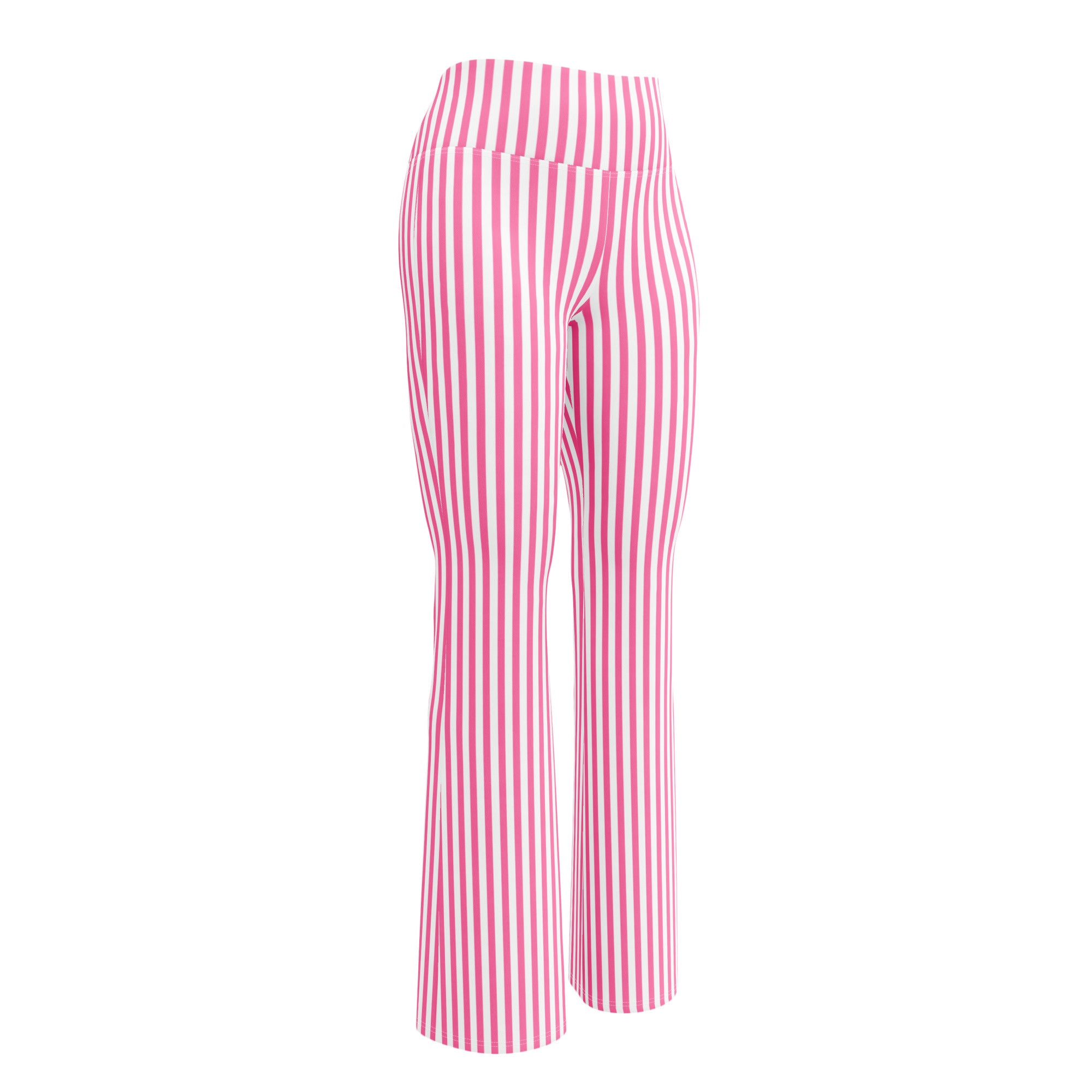 Flare leggings White and Pink Stripes