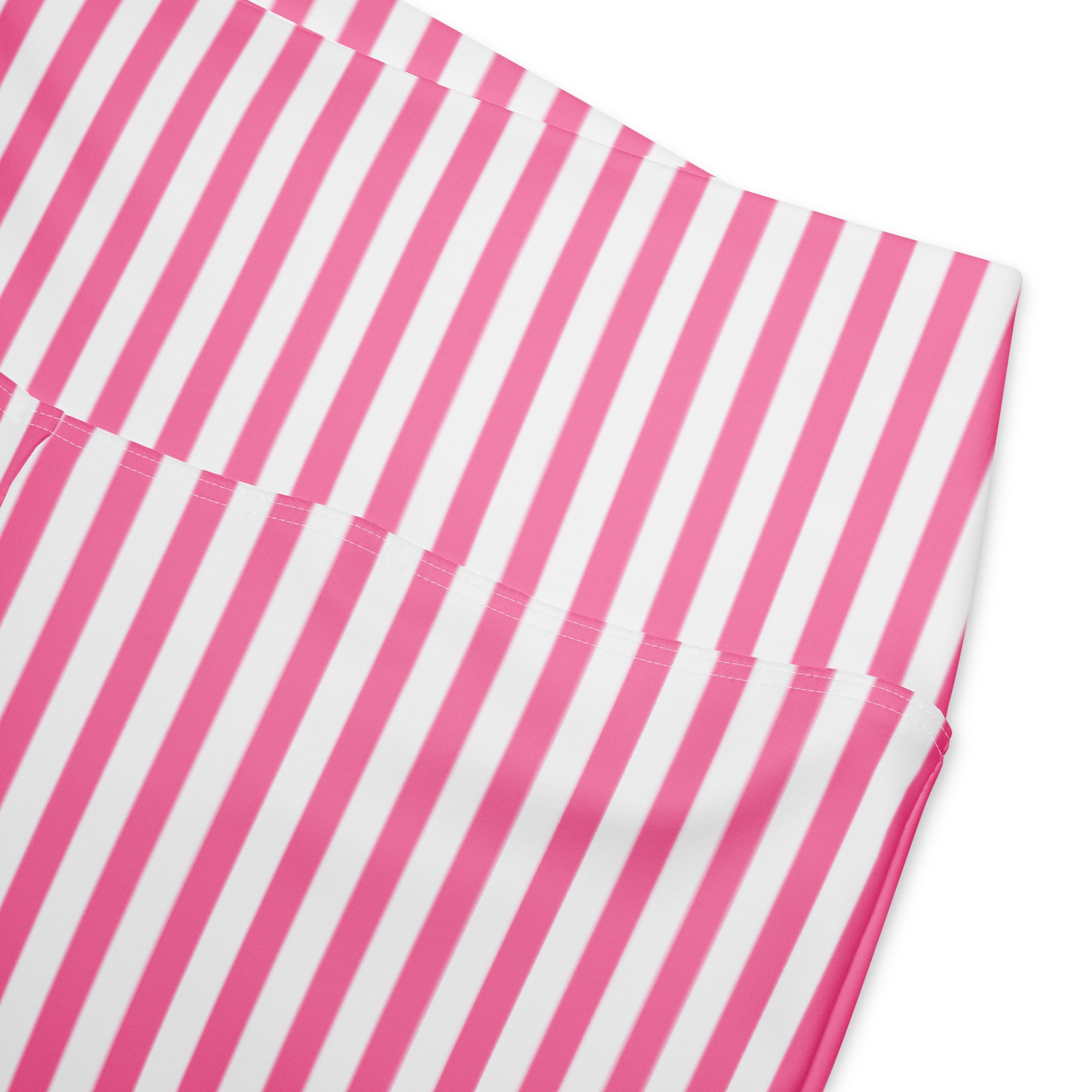 Flare leggings White and Pink Stripes