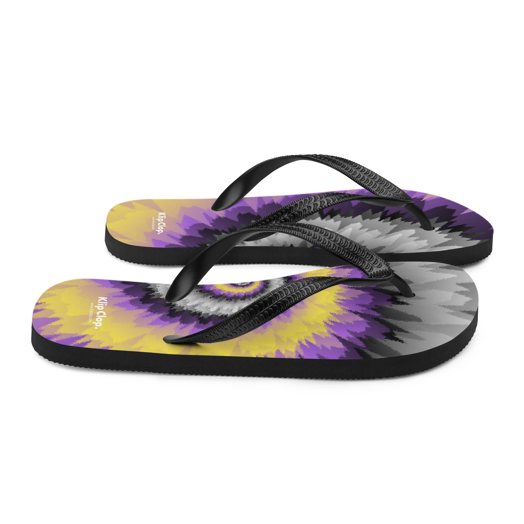 Flip Flops Tie Dye Spiral Nonbinary