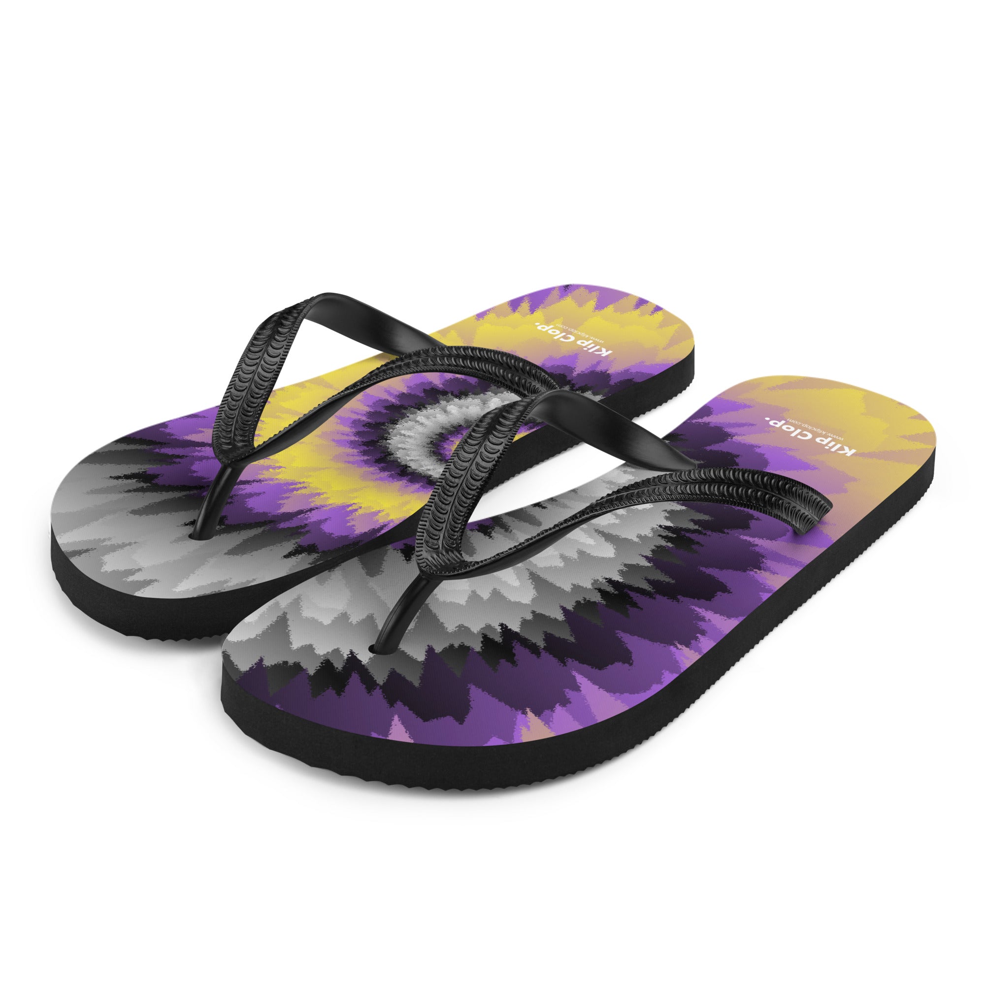 Flip Flops Tie Dye Spiral Nonbinary