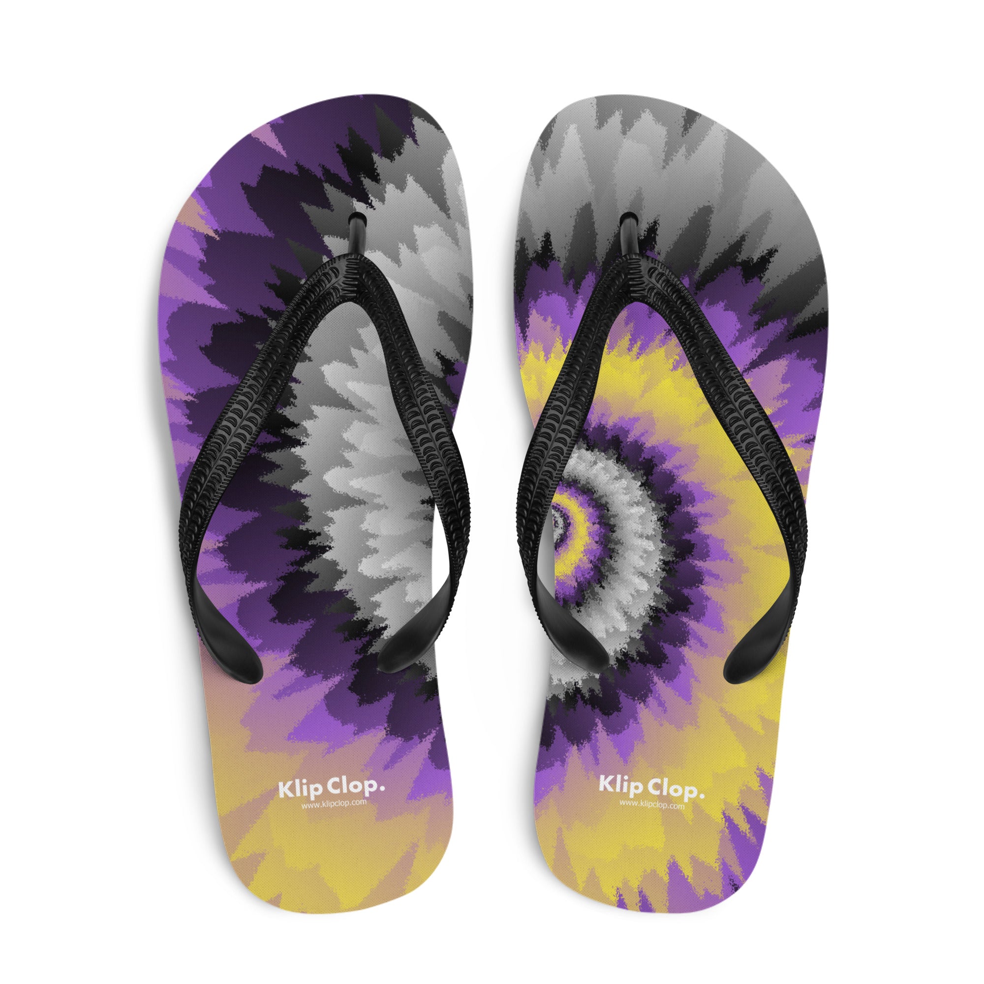 Flip Flops Tie Dye Spiral Nonbinary
