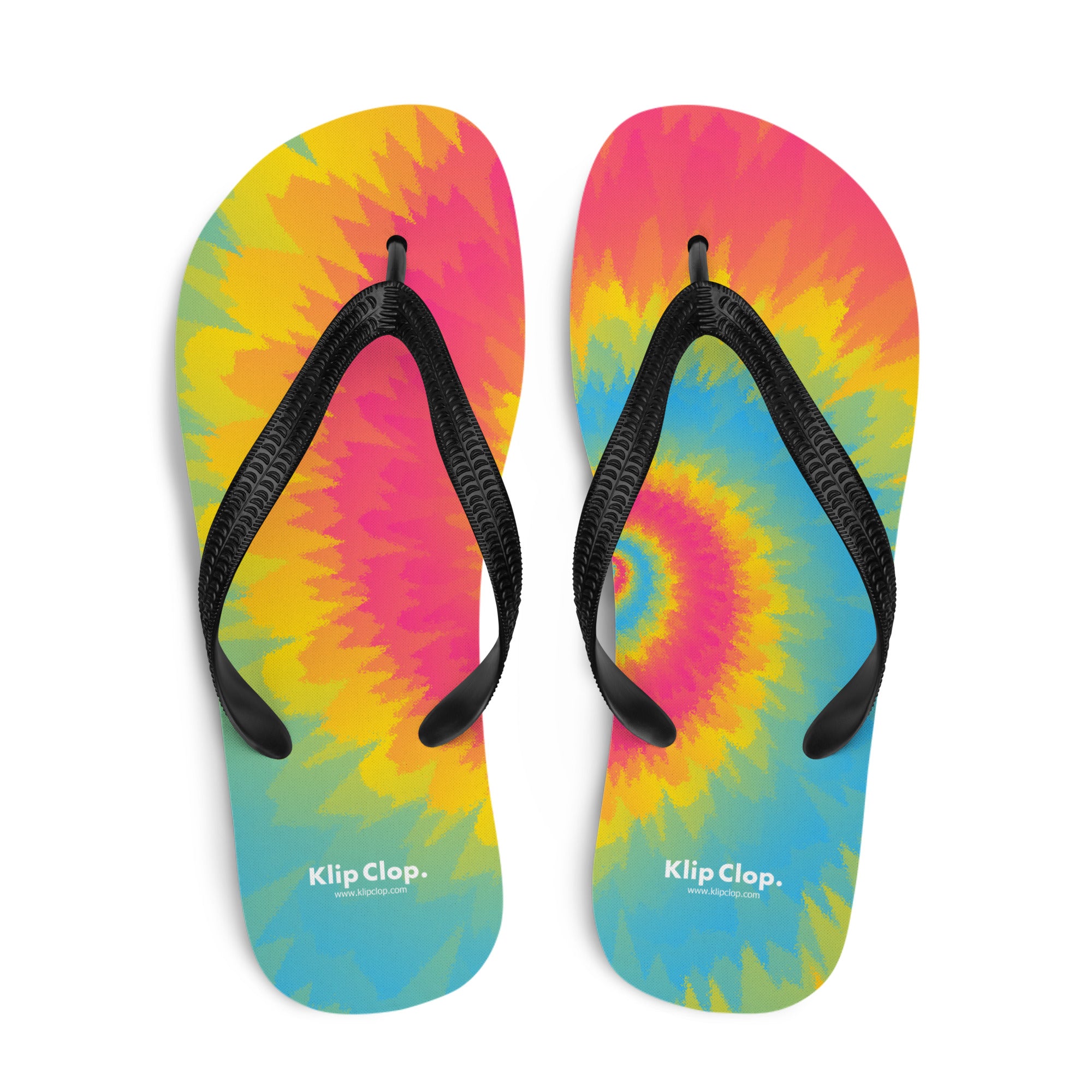 Flip Flops Tie Dye Spiral Pansexual