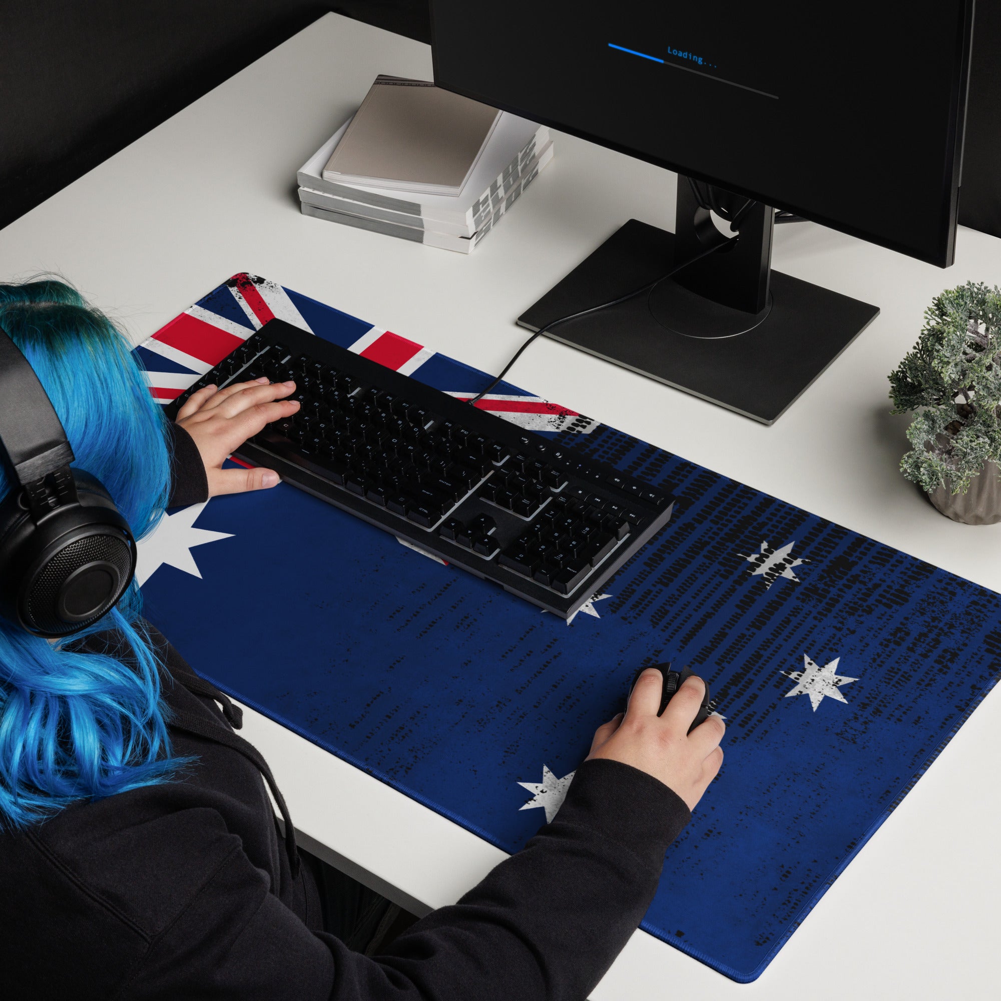 Gaming mouse pad Australia Flag with grunge effect