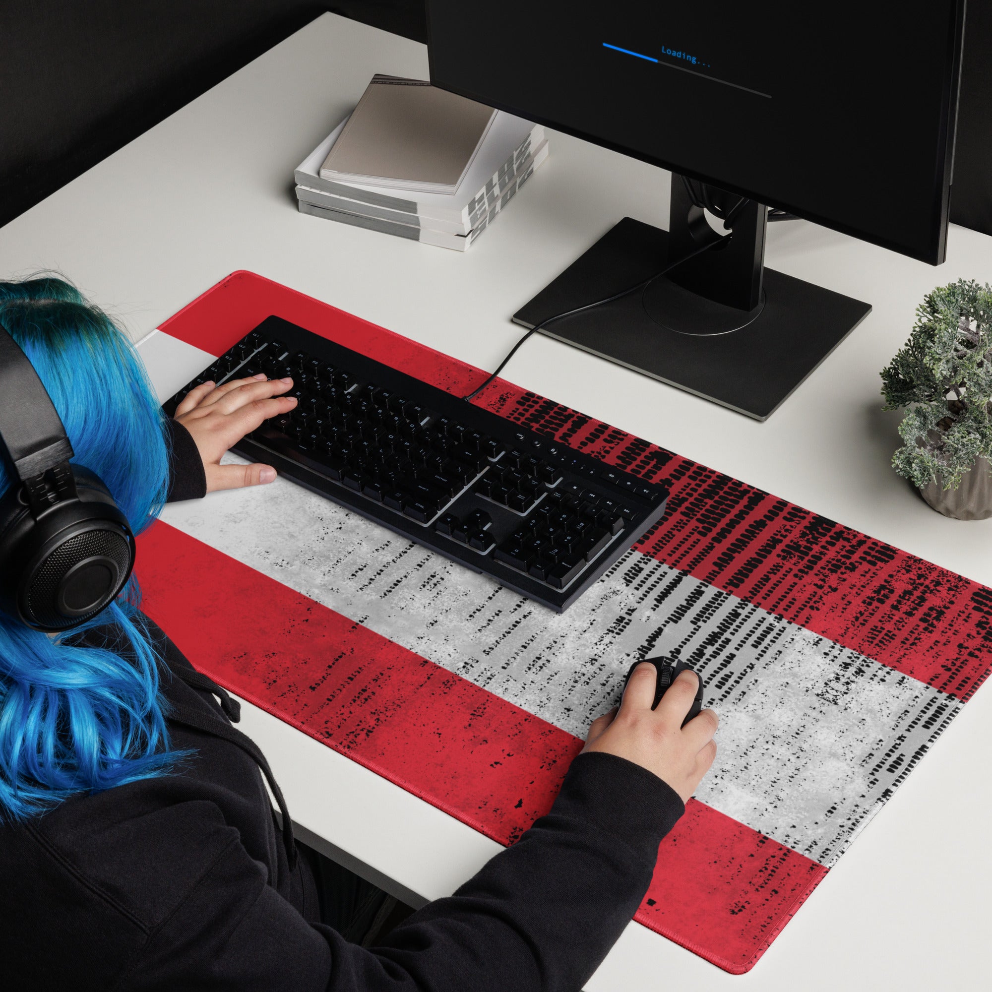 Gaming mouse pad Austria Flag with grunge effect