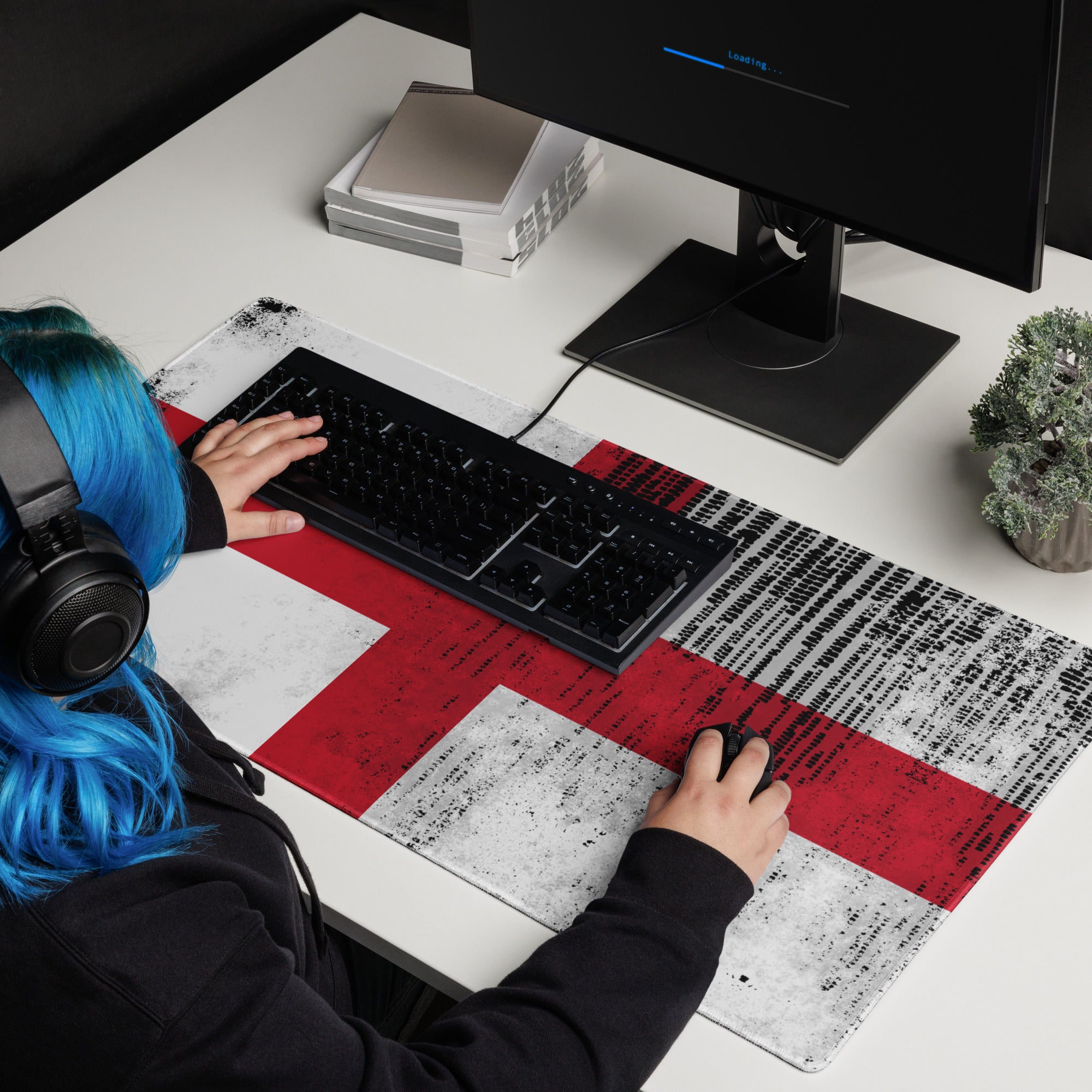 Gaming mouse pad England Flag with grunge effect