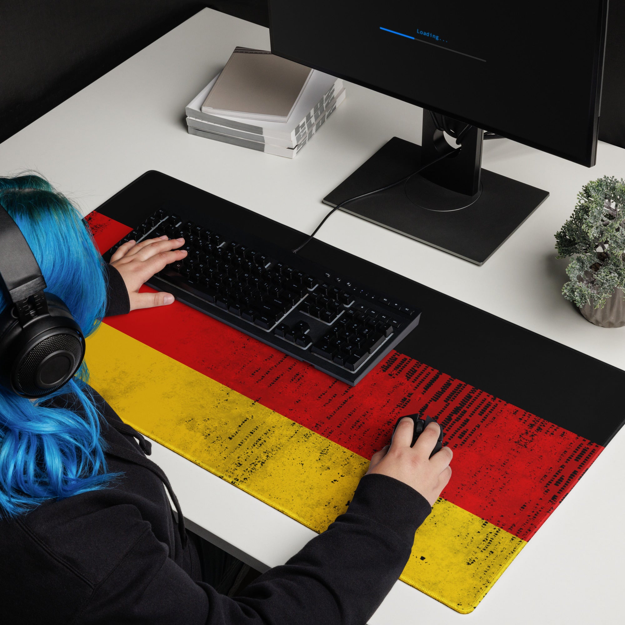 Gaming mouse pad Germany Flag with grunge effect