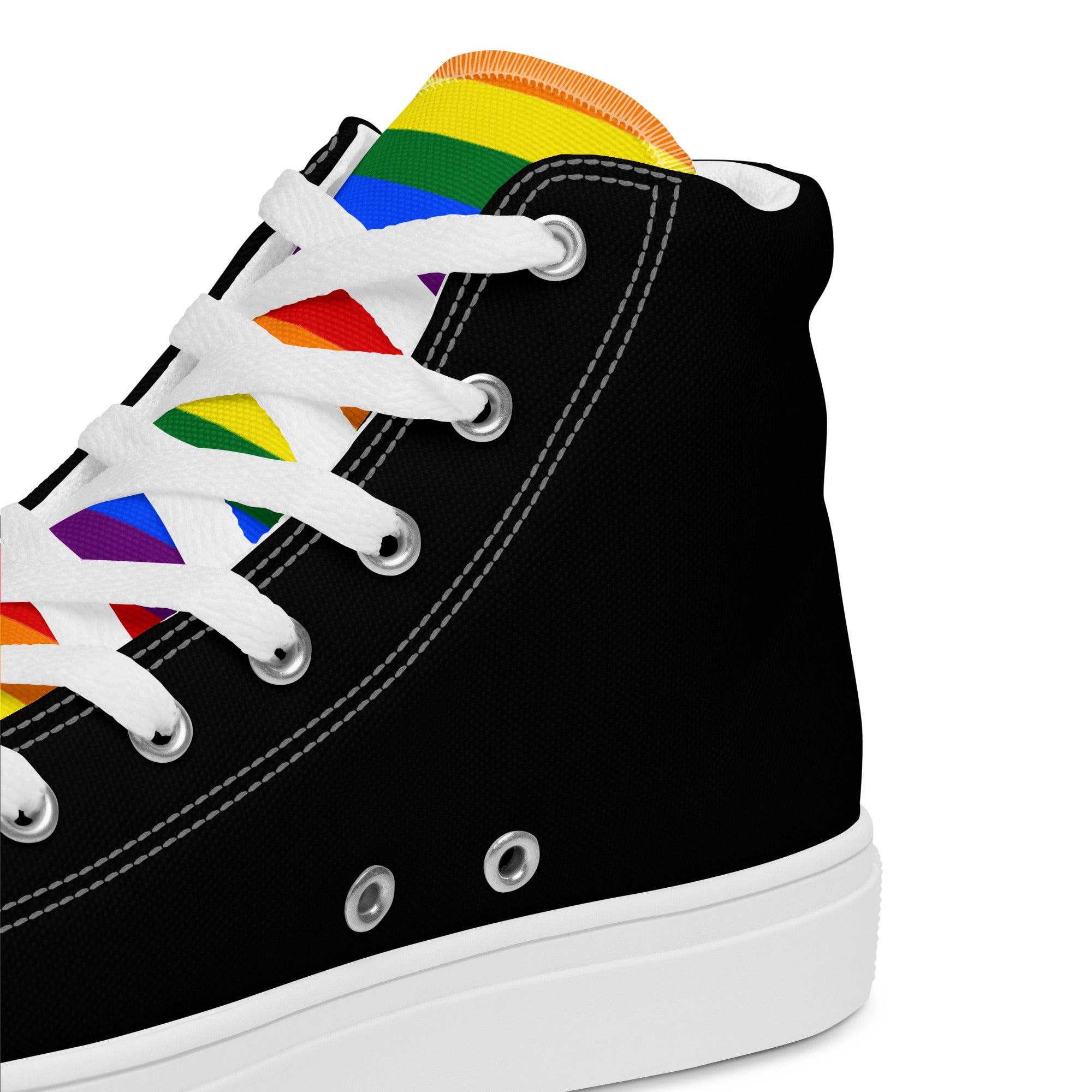 high top canvas shoes Rainbow
