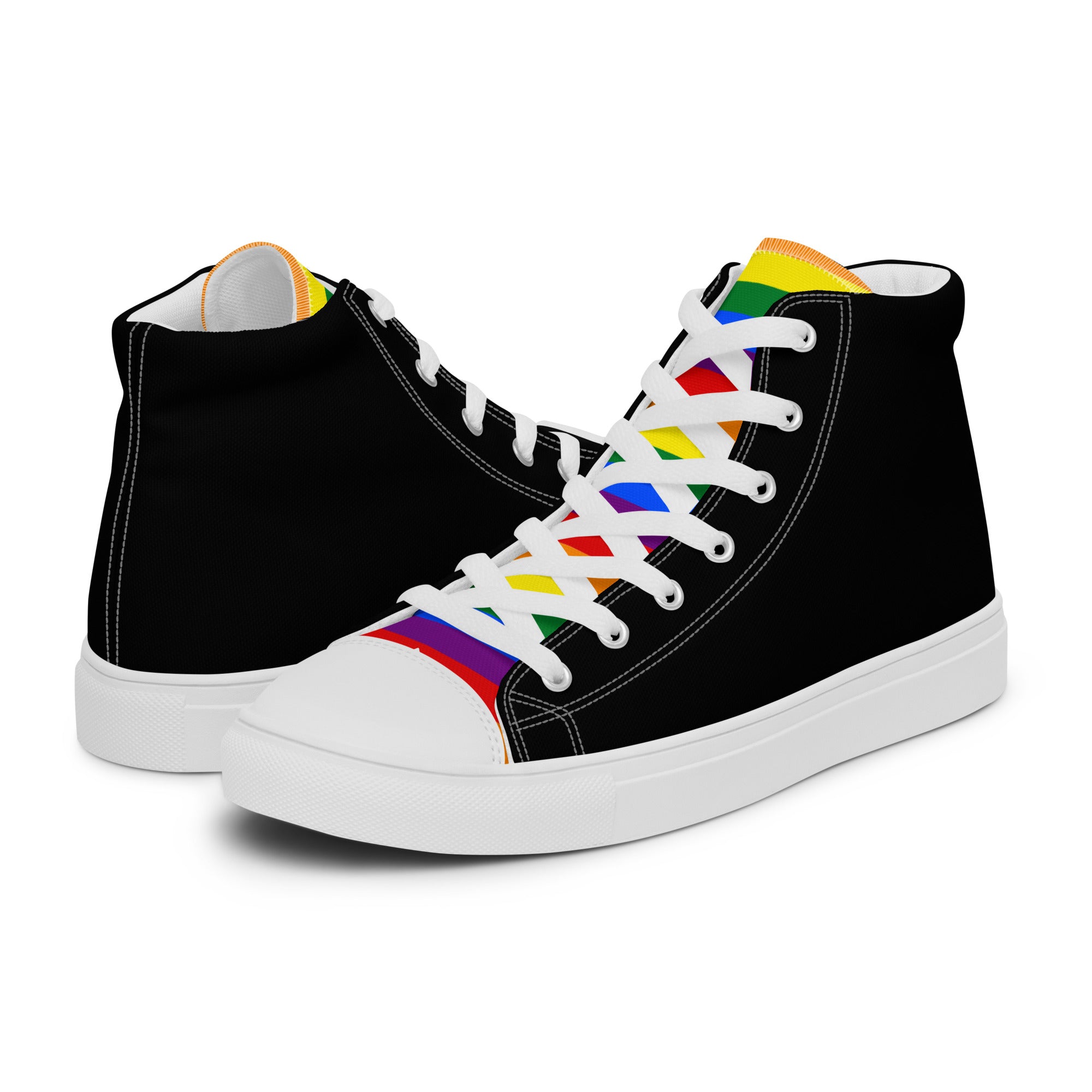 high top canvas shoes Rainbow