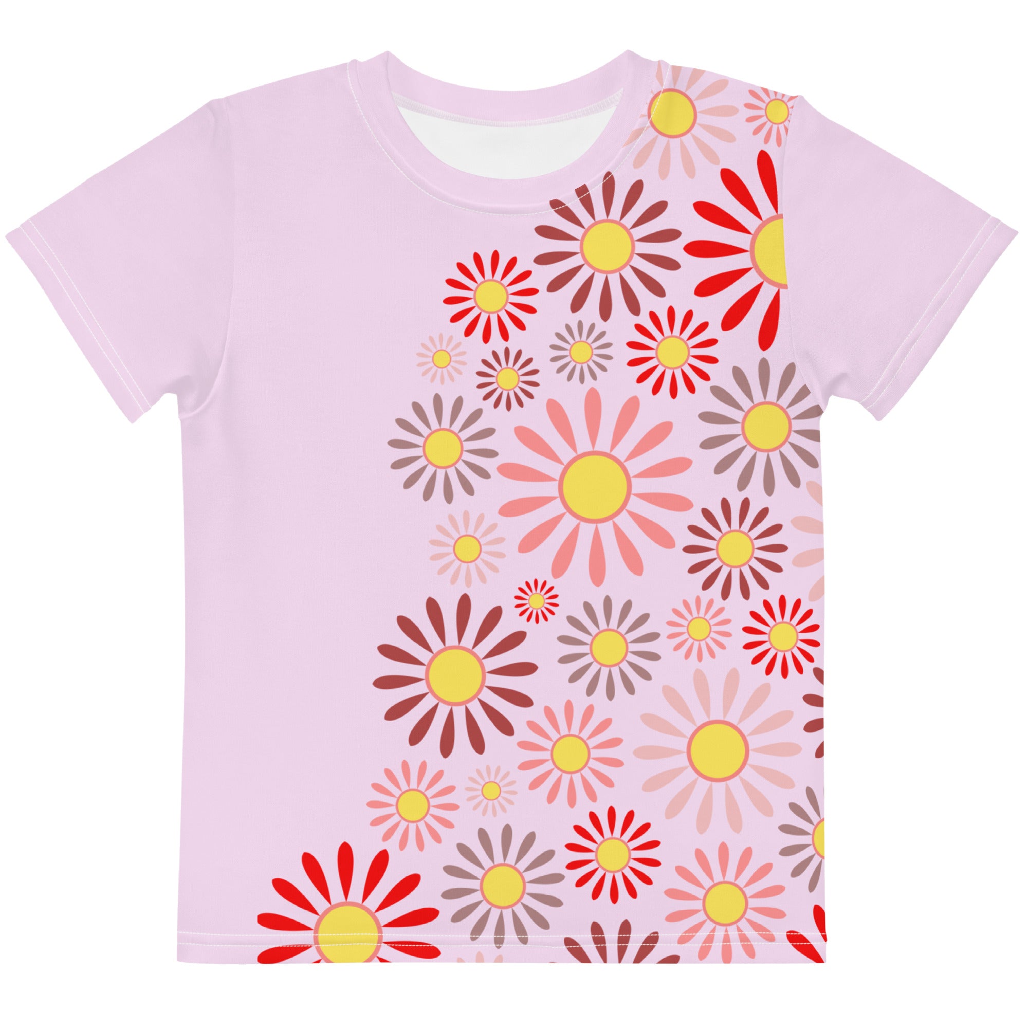 Kids crew neck t shirt Daisy Flower Garden II