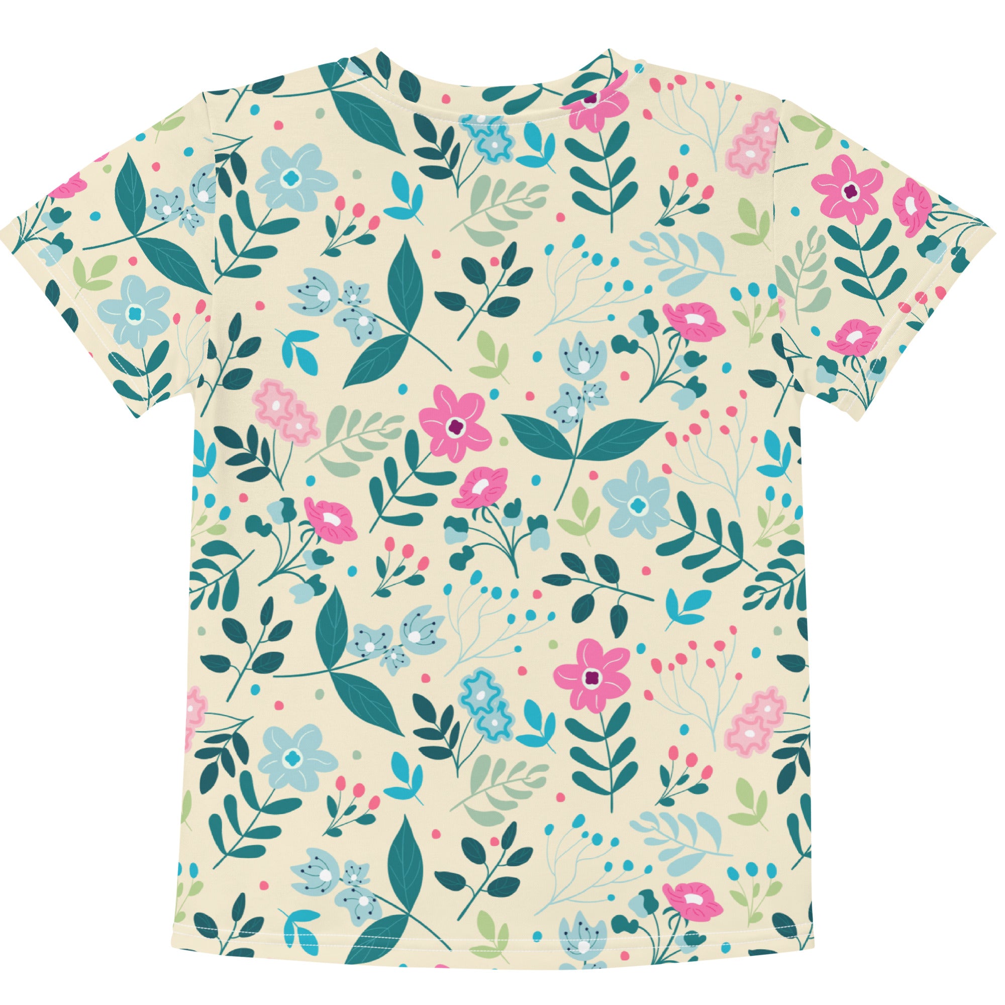 Kids crew neck t shirt My Secret Flower Garden I