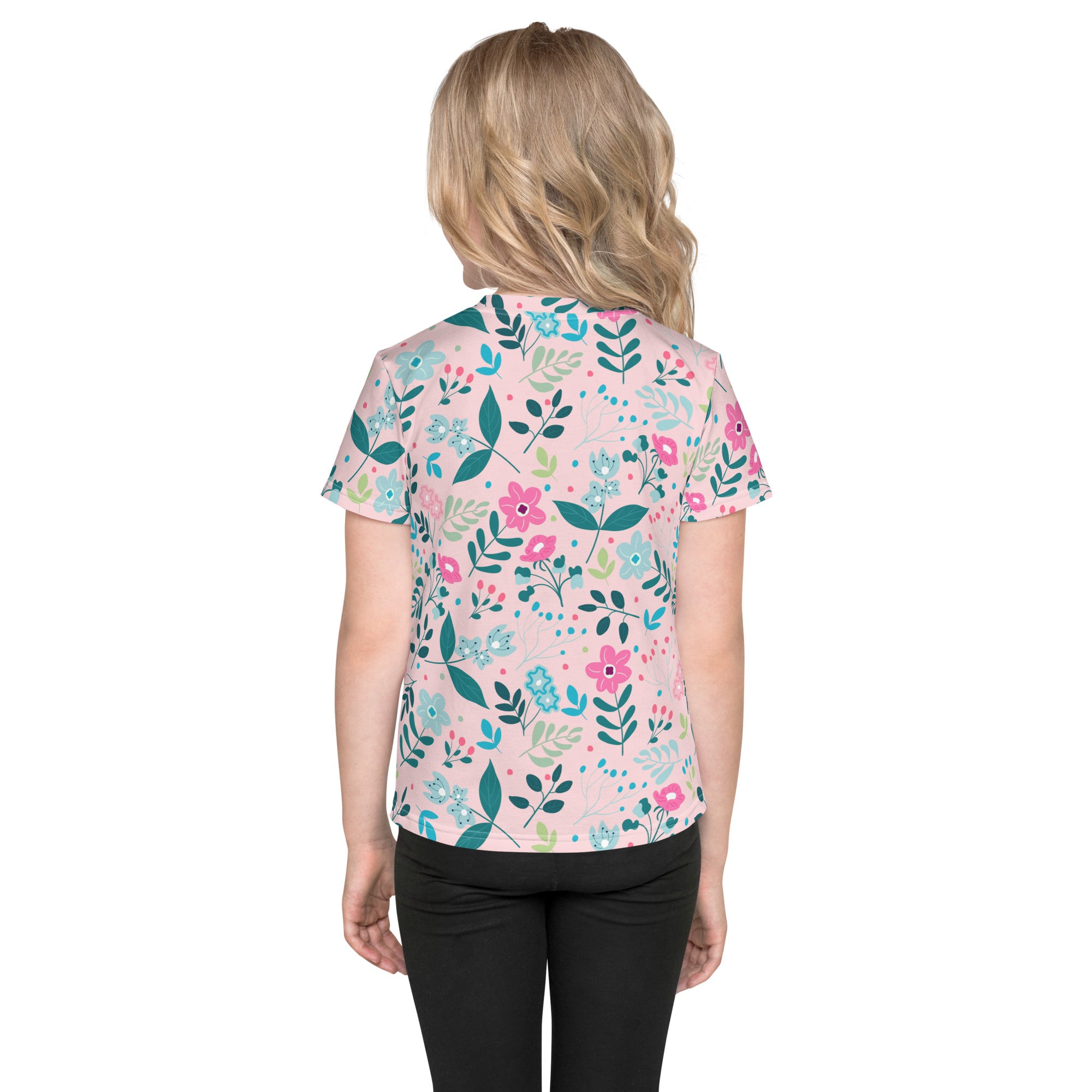 Kids crew neck t shirt My Secret Flower Garden II