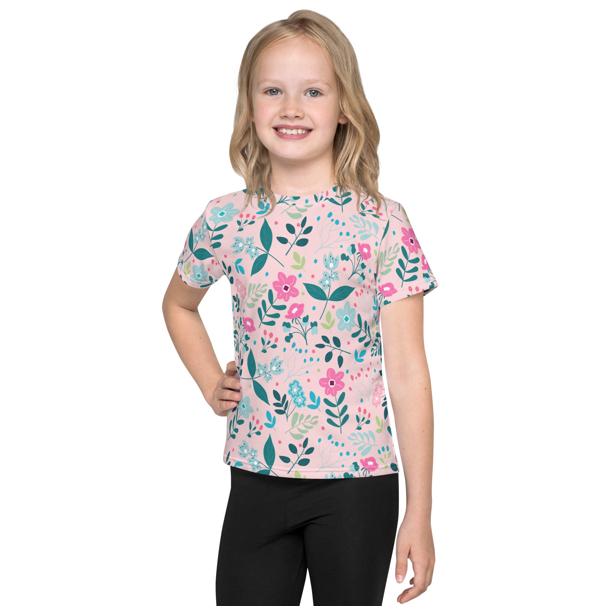 Kids crew neck t shirt My Secret Flower Garden II