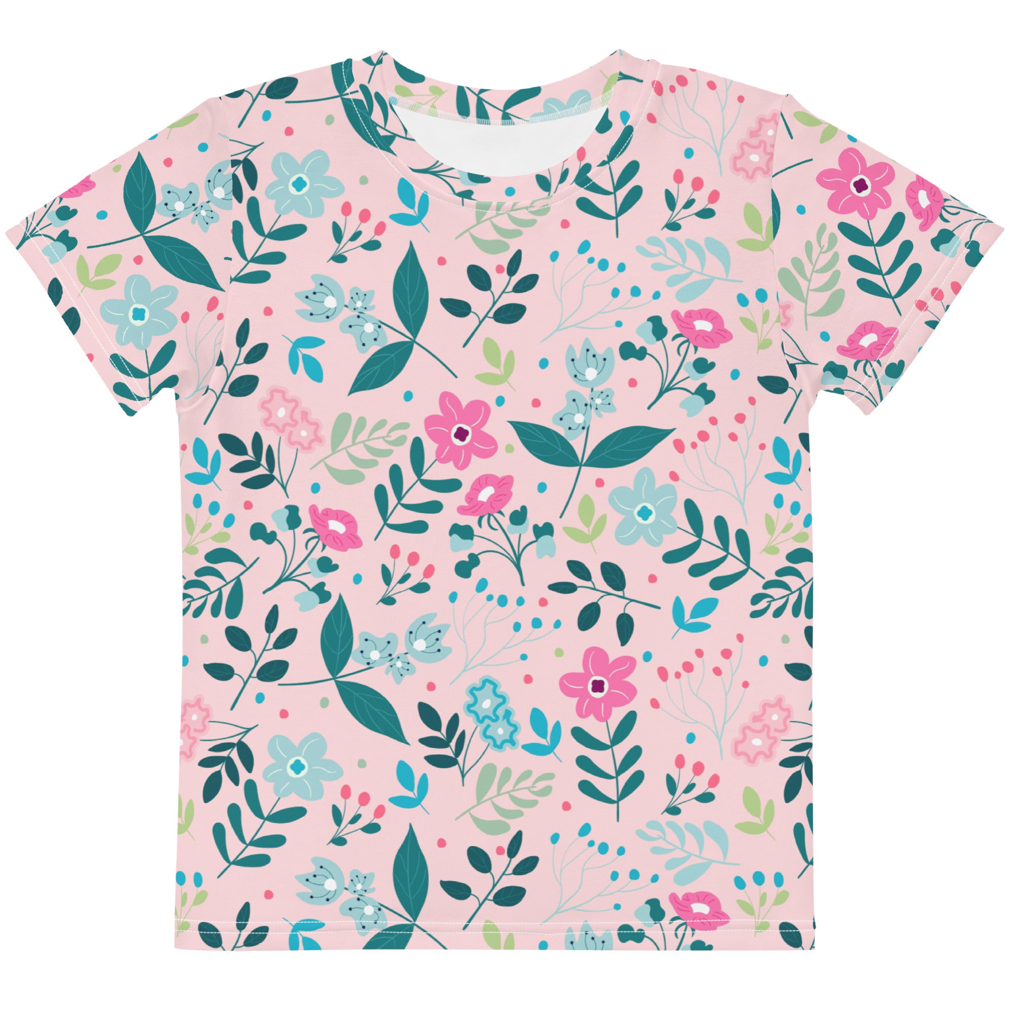 Kids crew neck t shirt My Secret Flower Garden II