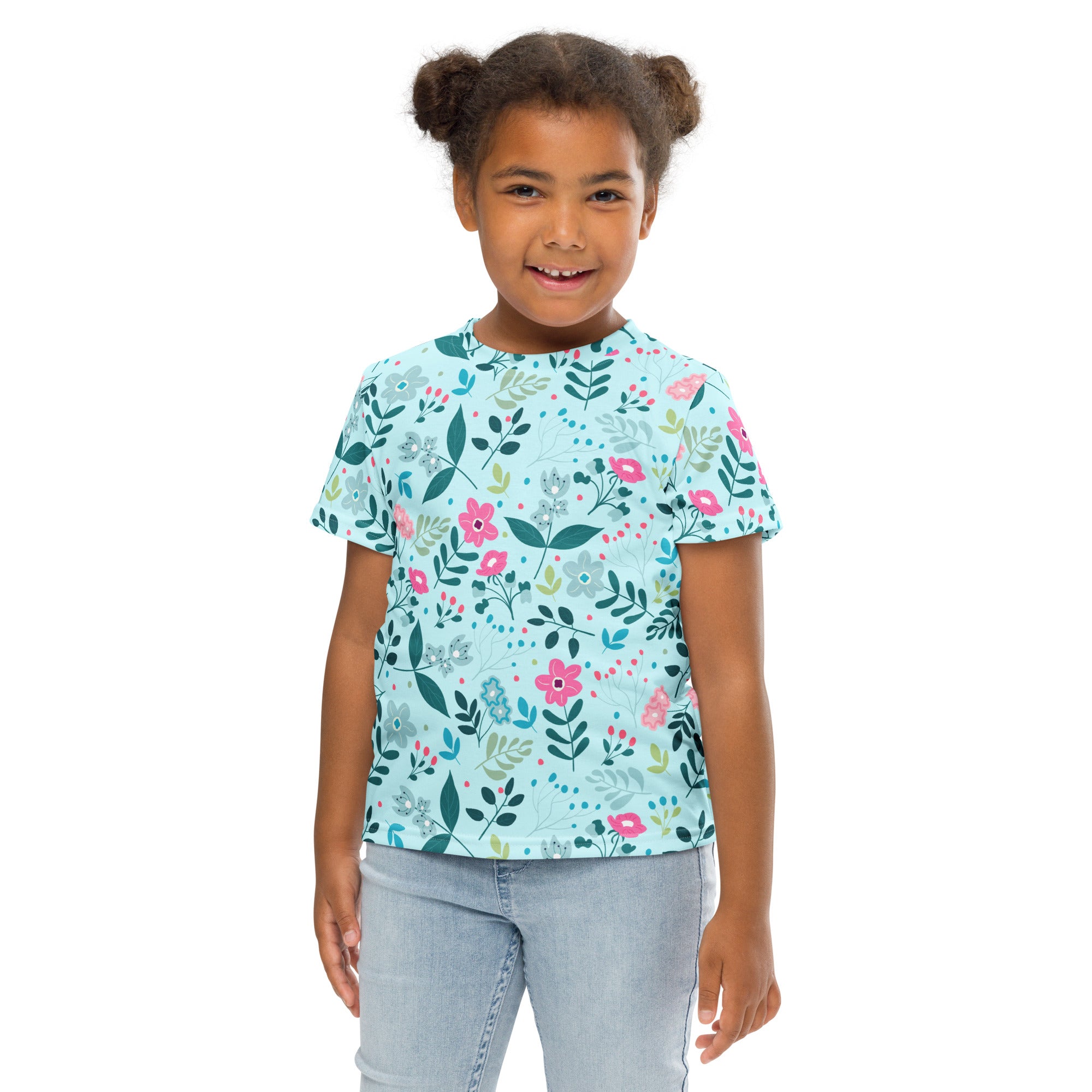 Kids crew neck t shirt My Secret Flower Garden III