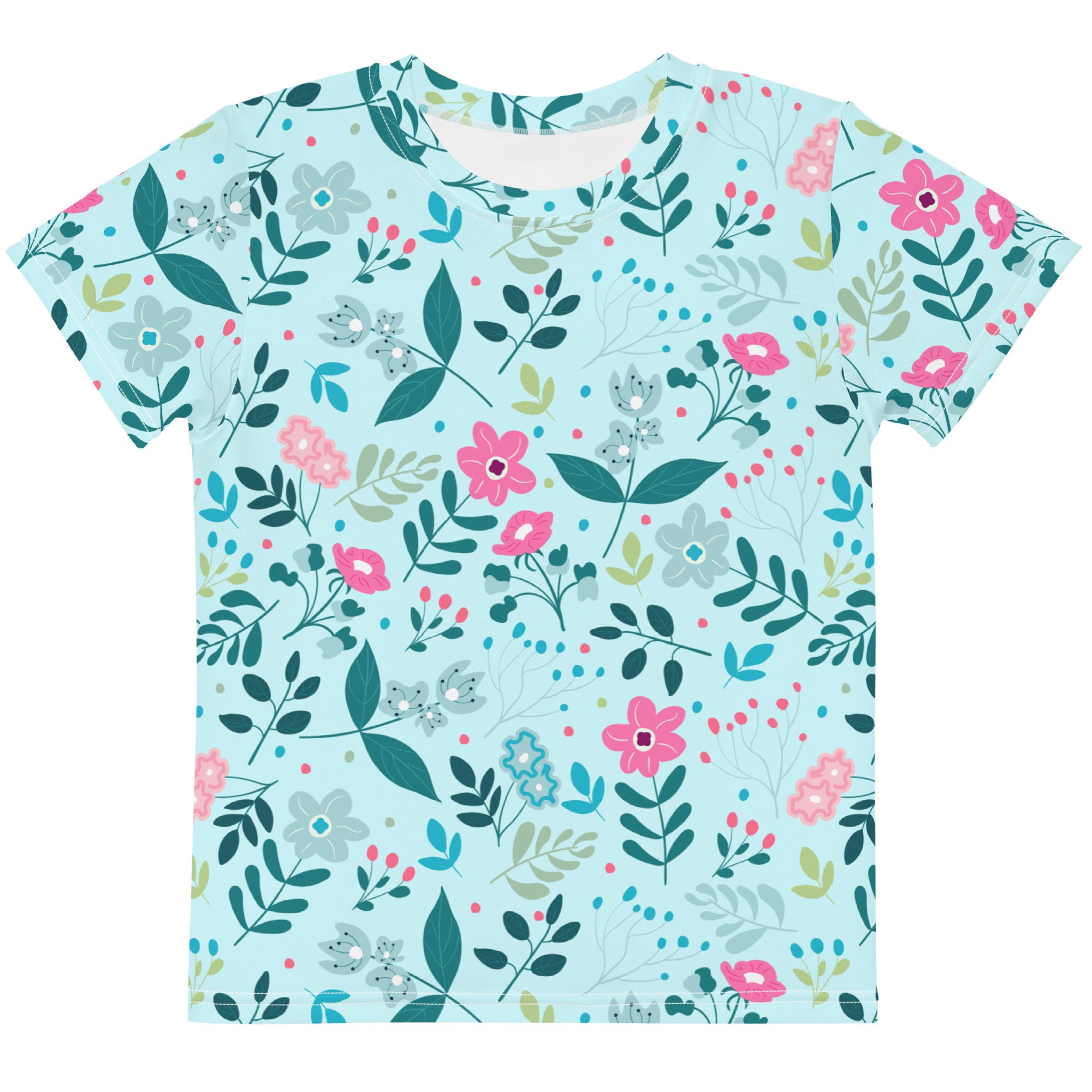 Kids crew neck t shirt My Secret Flower Garden III