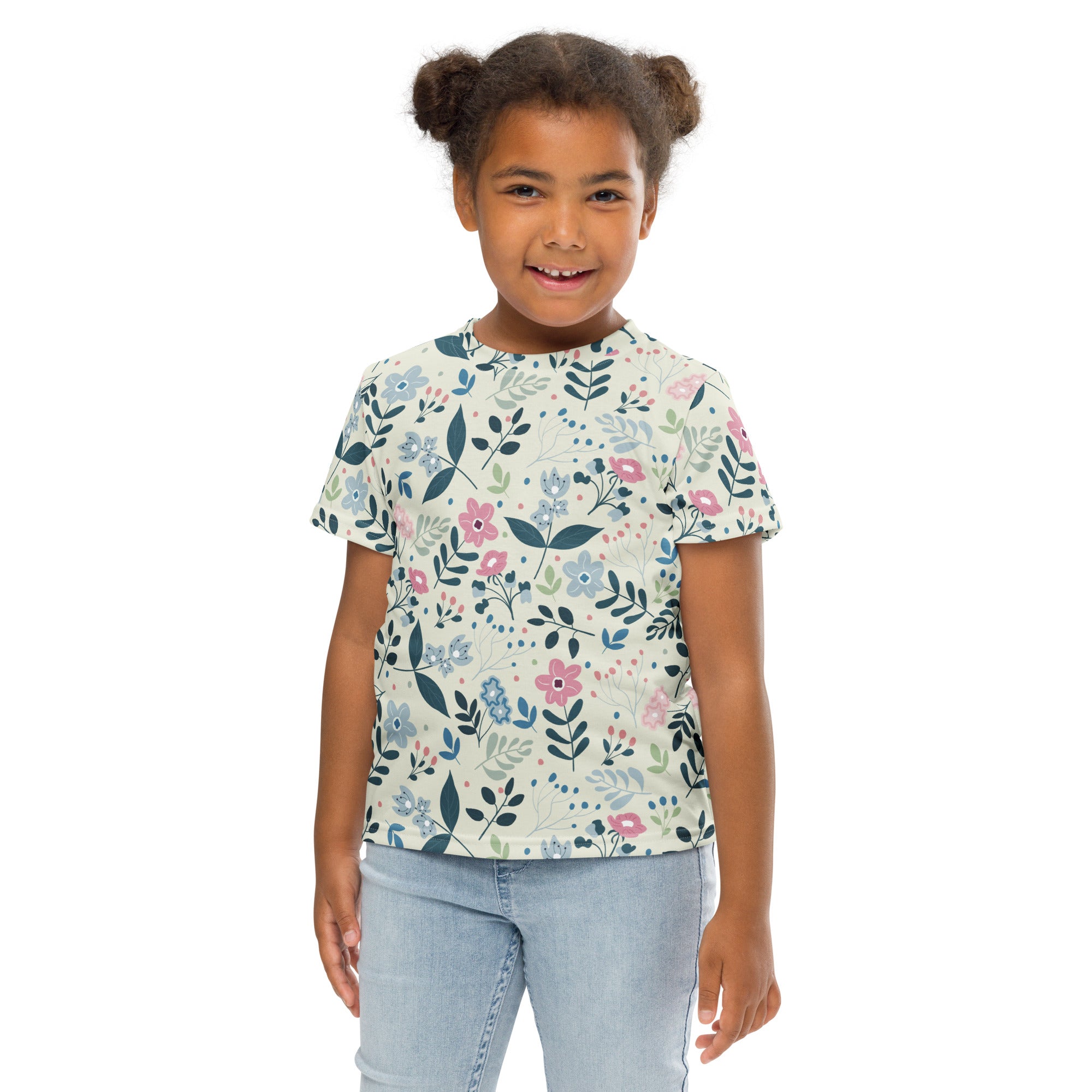 Kids crew neck t shirt My Secret Flower Garden IV
