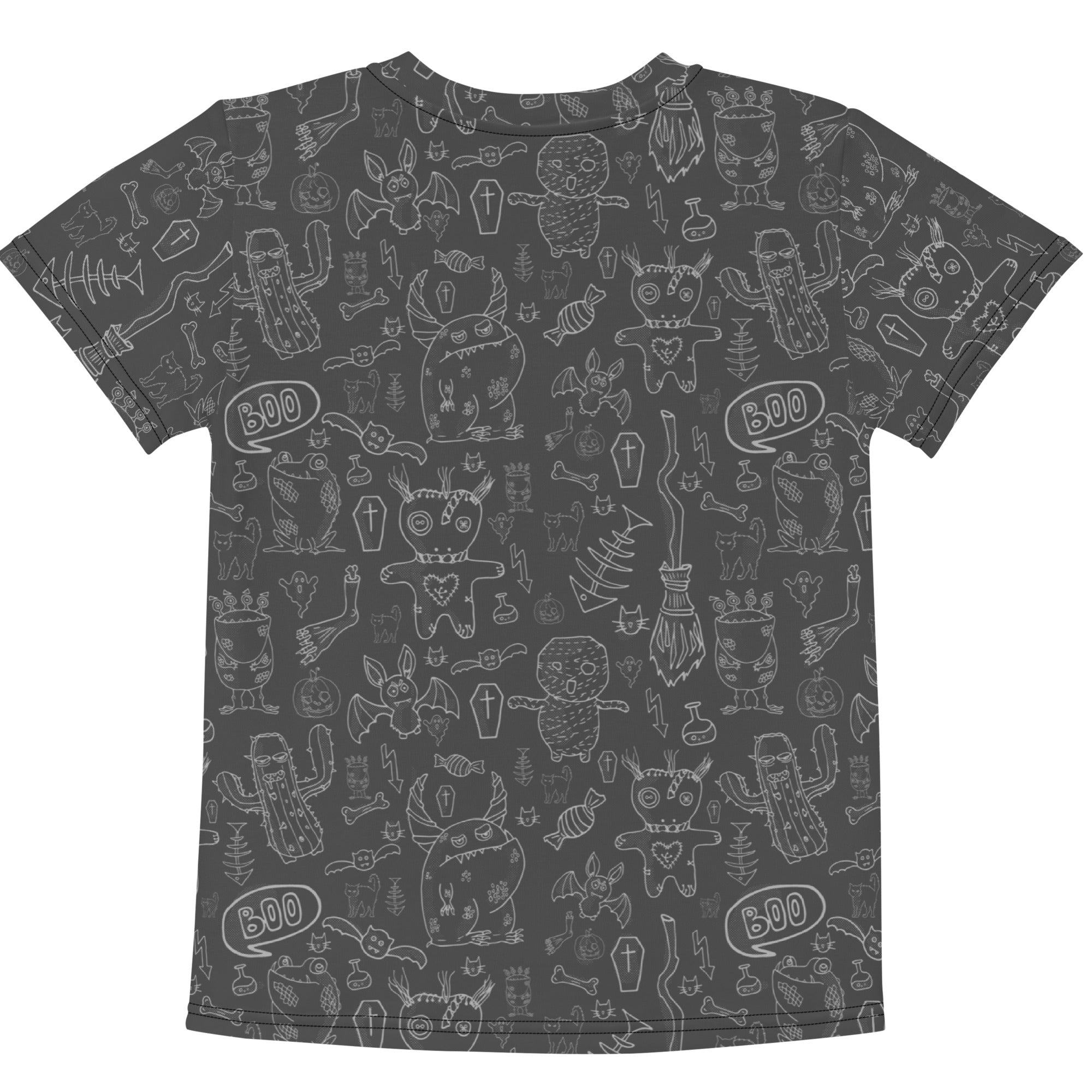 Kids crew neck t shirt Spooky Doodles II