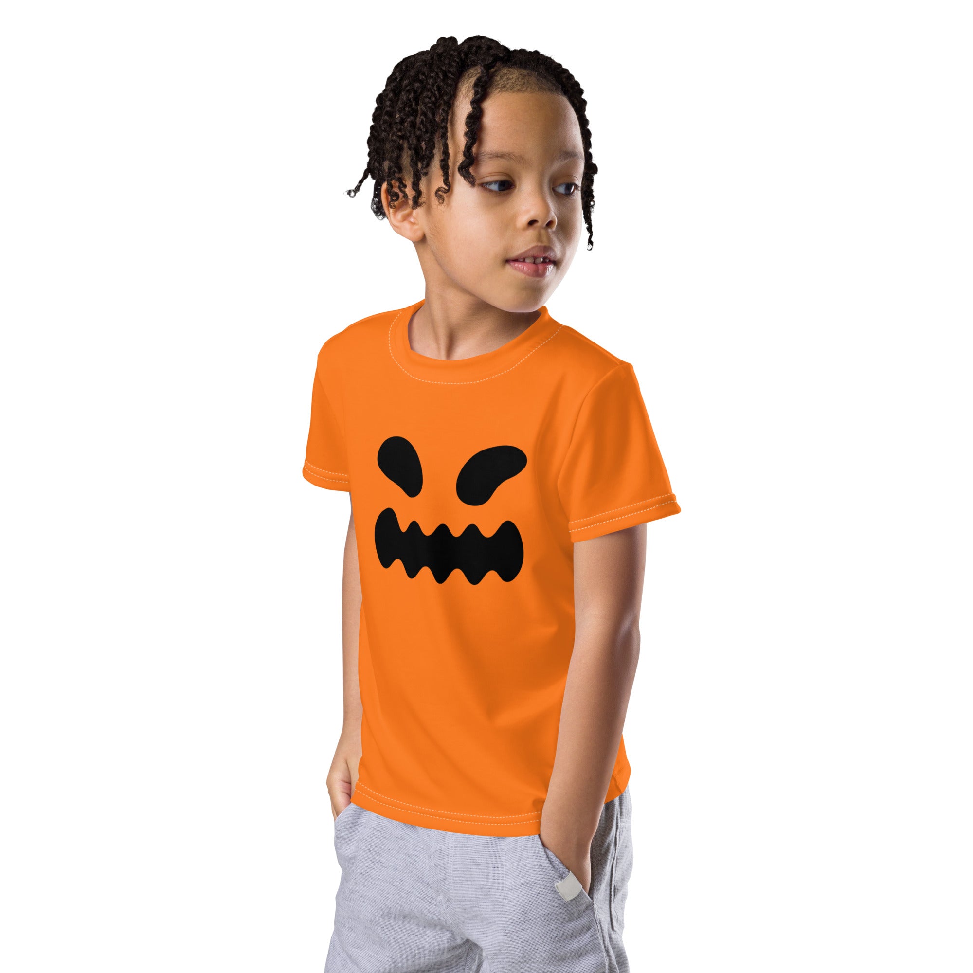 Kids crew neck t shirt Spooky smile II