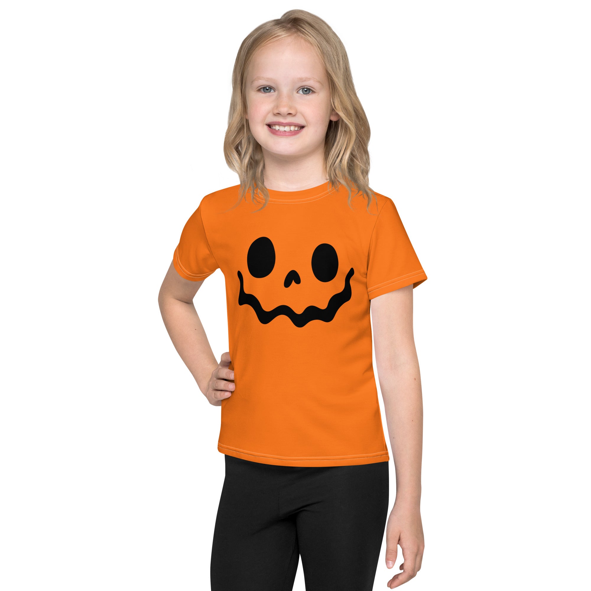 Kids crew neck t shirt Spooky smile III
