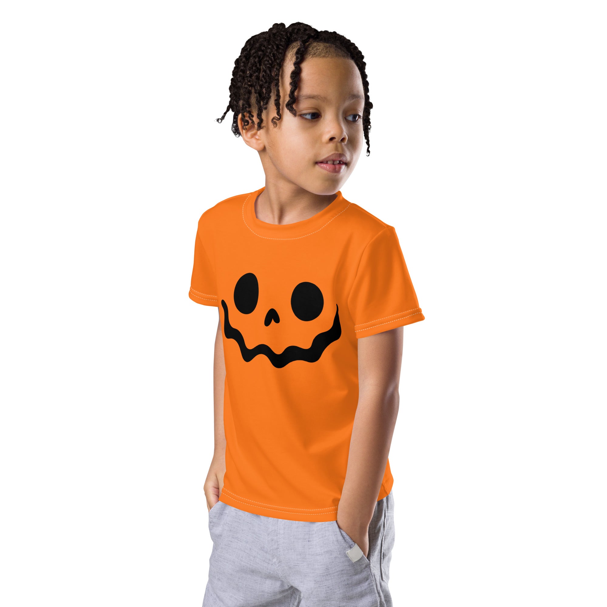 Kids crew neck t shirt Spooky smile III