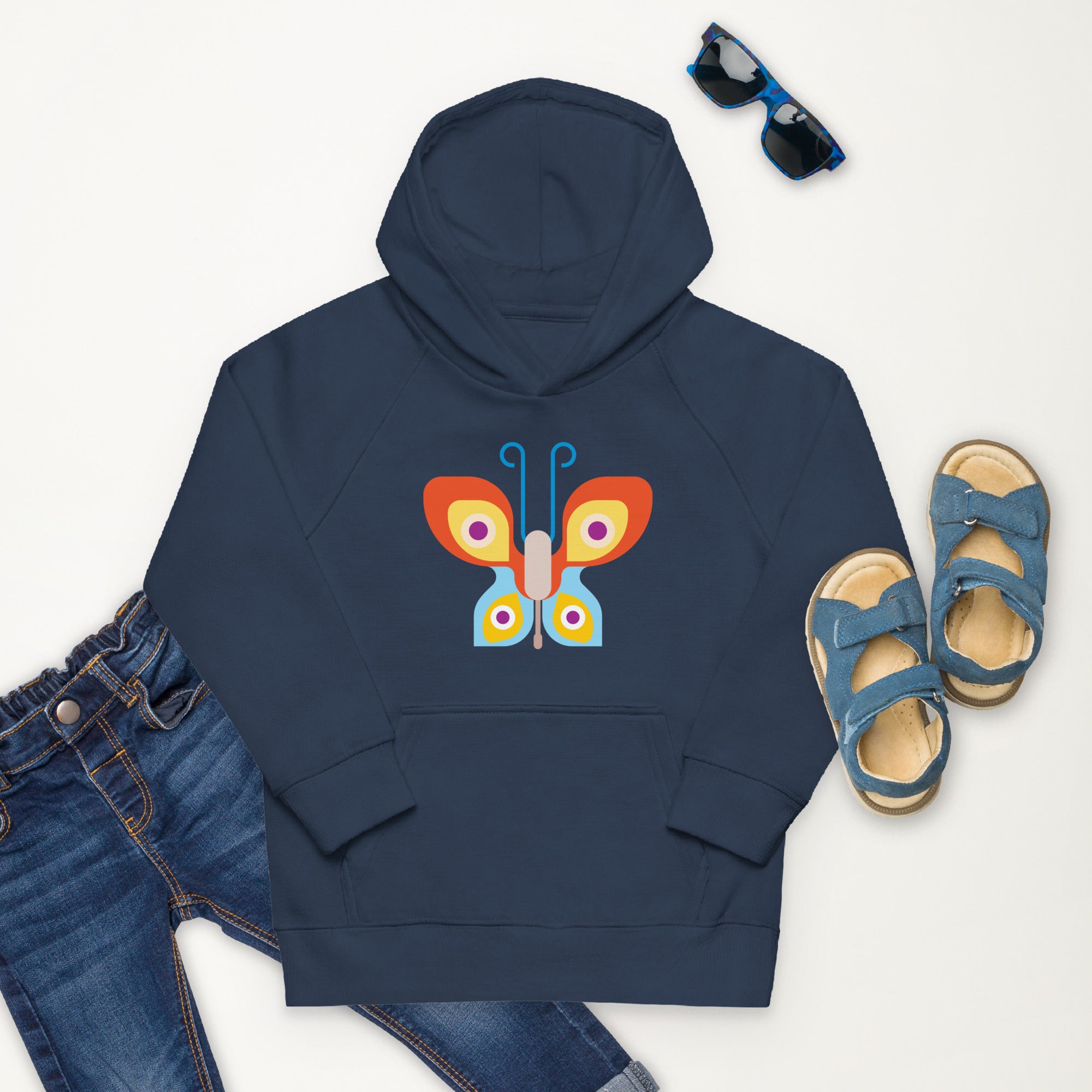 Kids eco hoodie Butterfly