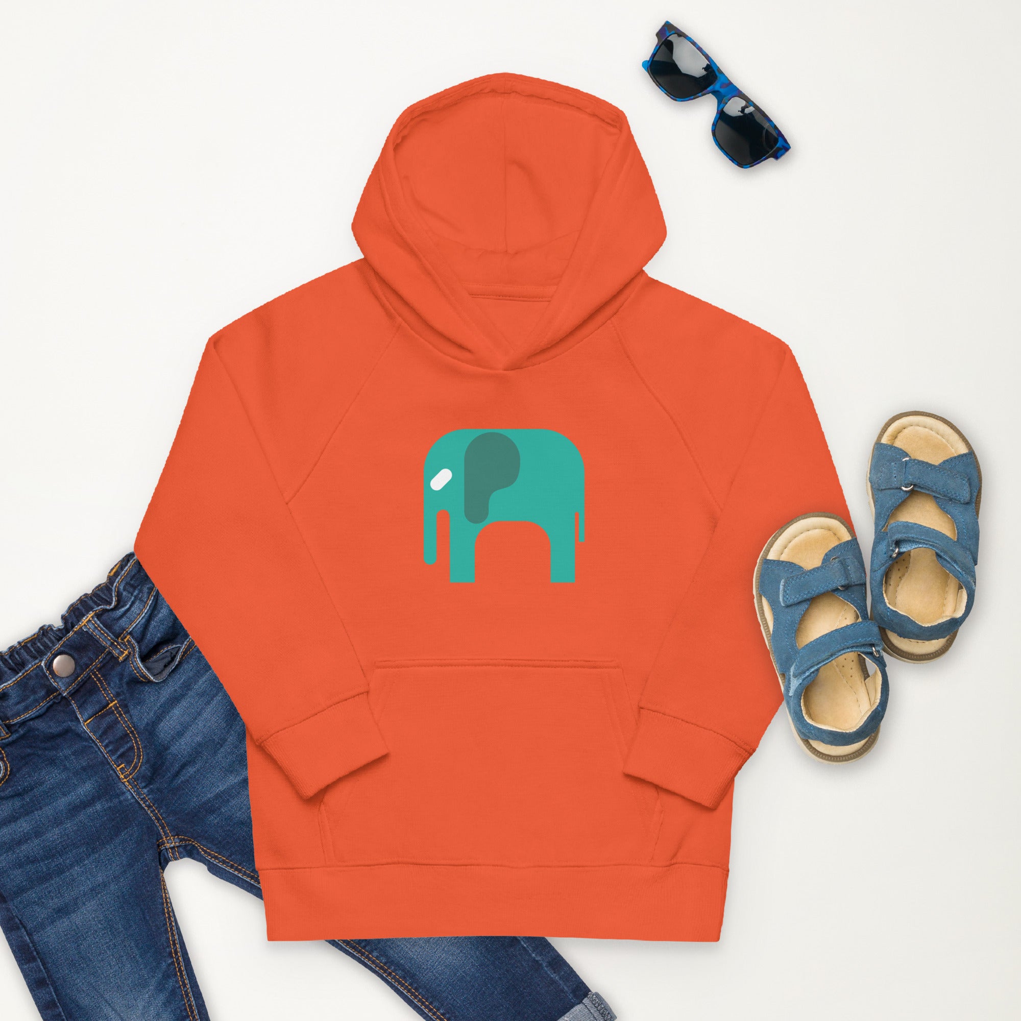 Kids eco hoodie Elephant