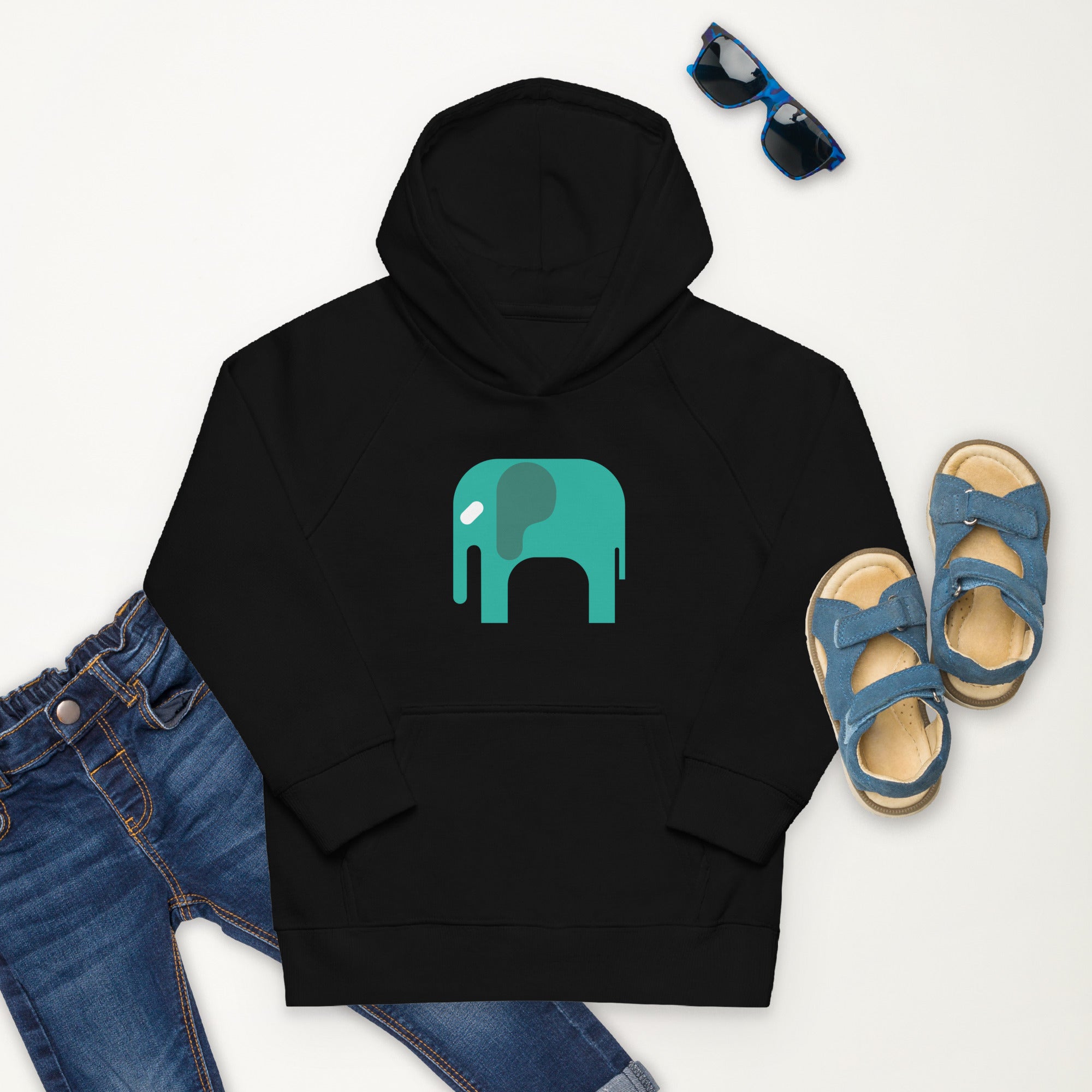 Kids eco hoodie Elephant