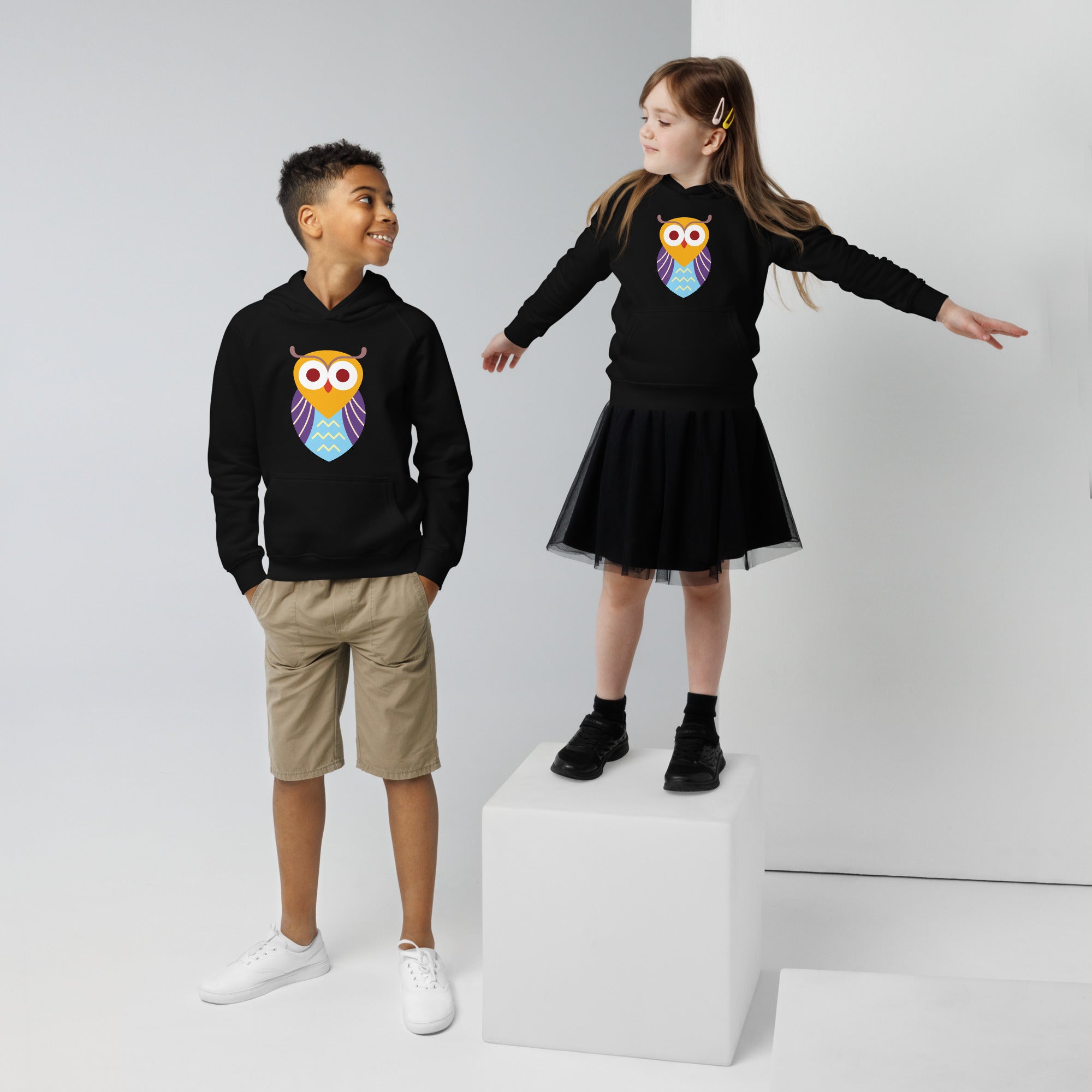 Kids eco hoodie Owl I