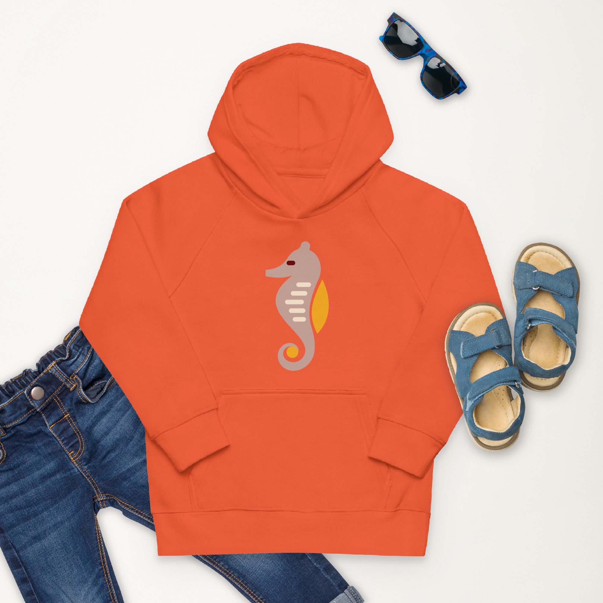 Kids eco hoodie Sea Horse