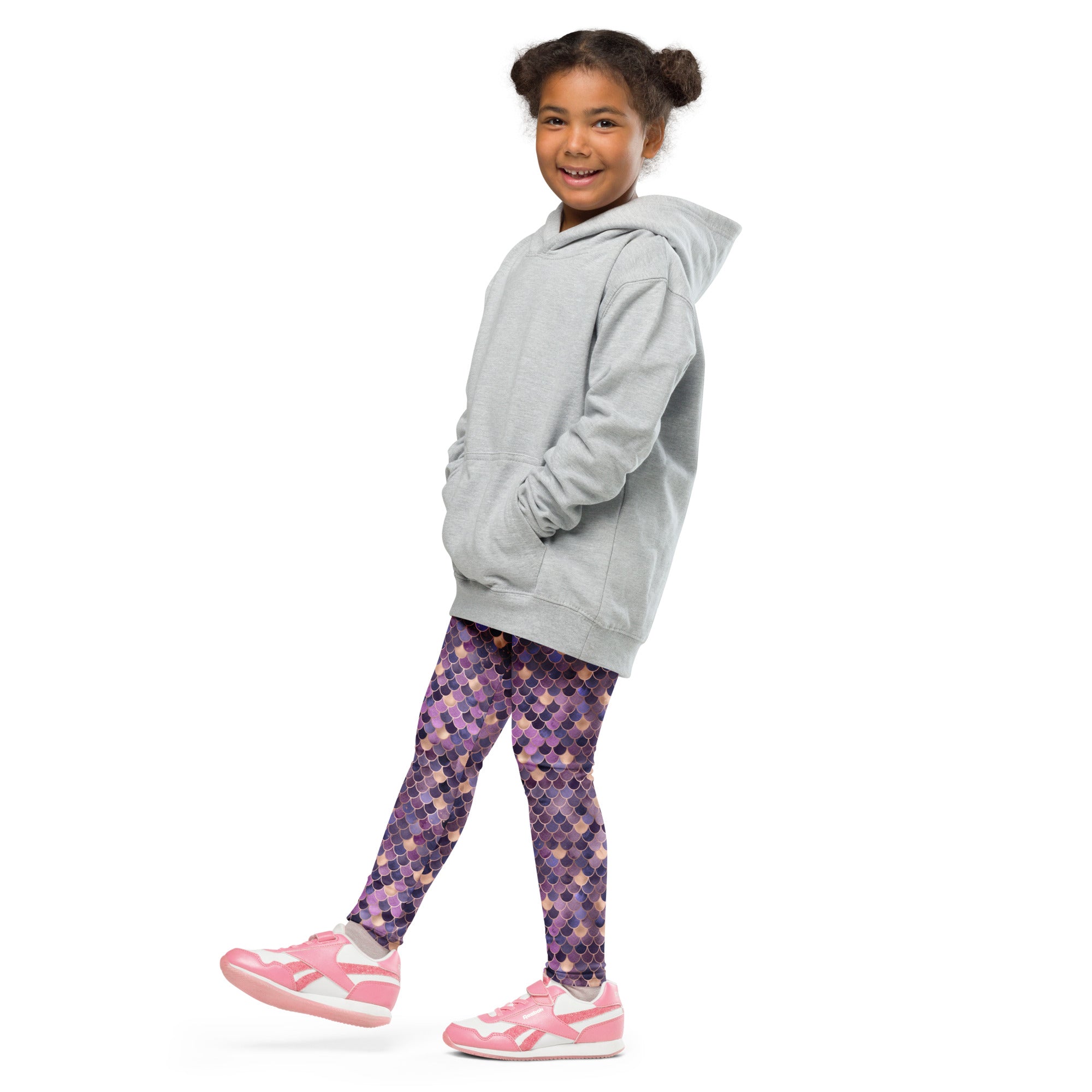 Kid's Leggings Mermaid Purple and Gold