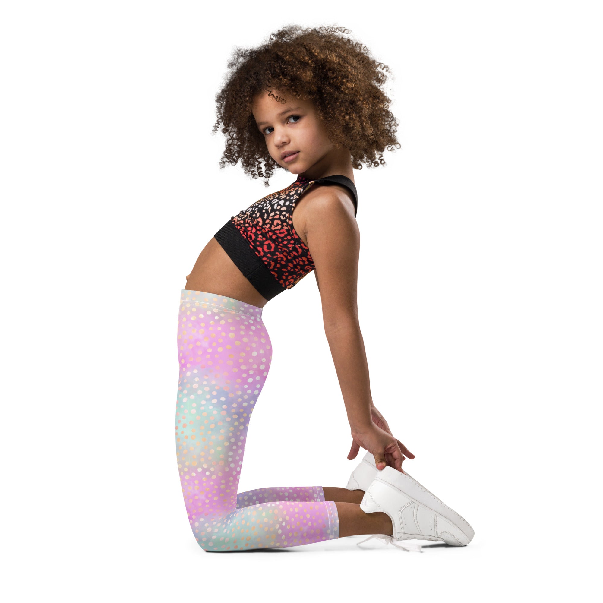 Kid's Leggings Pink and Stars