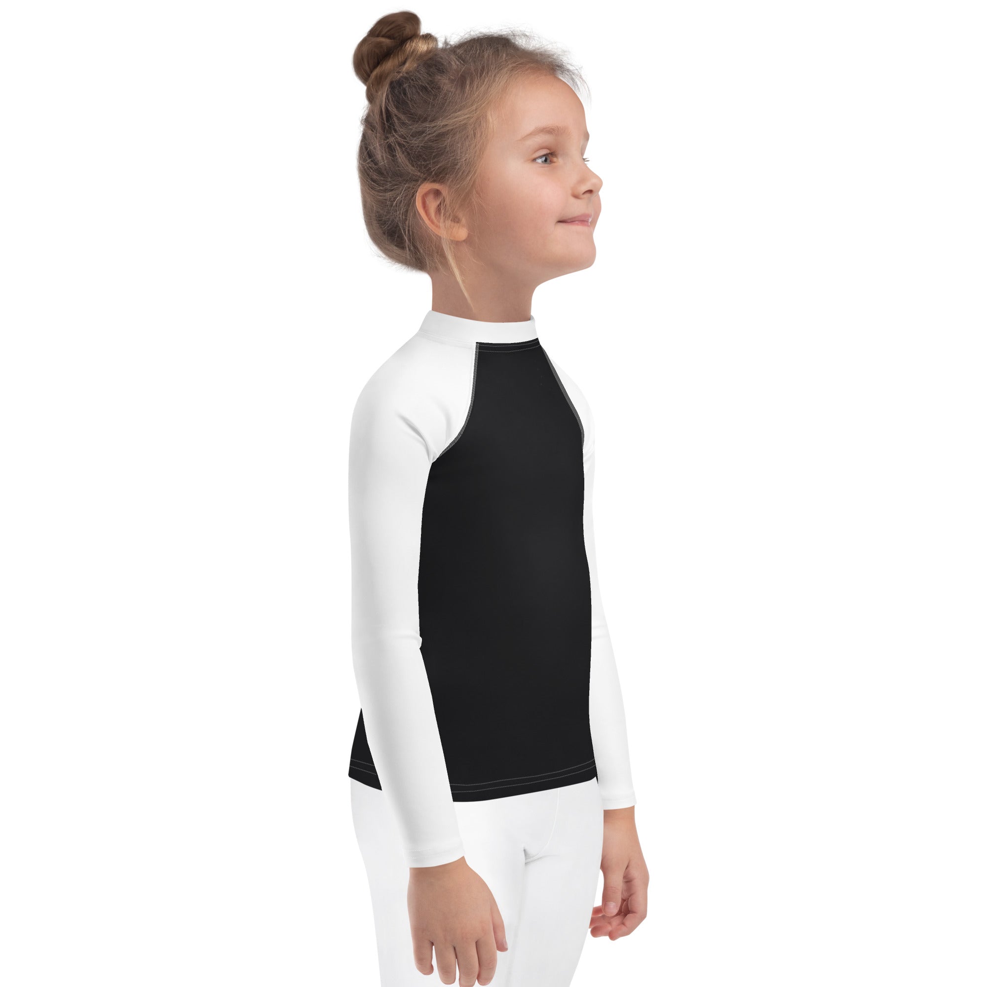 Kids Rash Guard Black And White