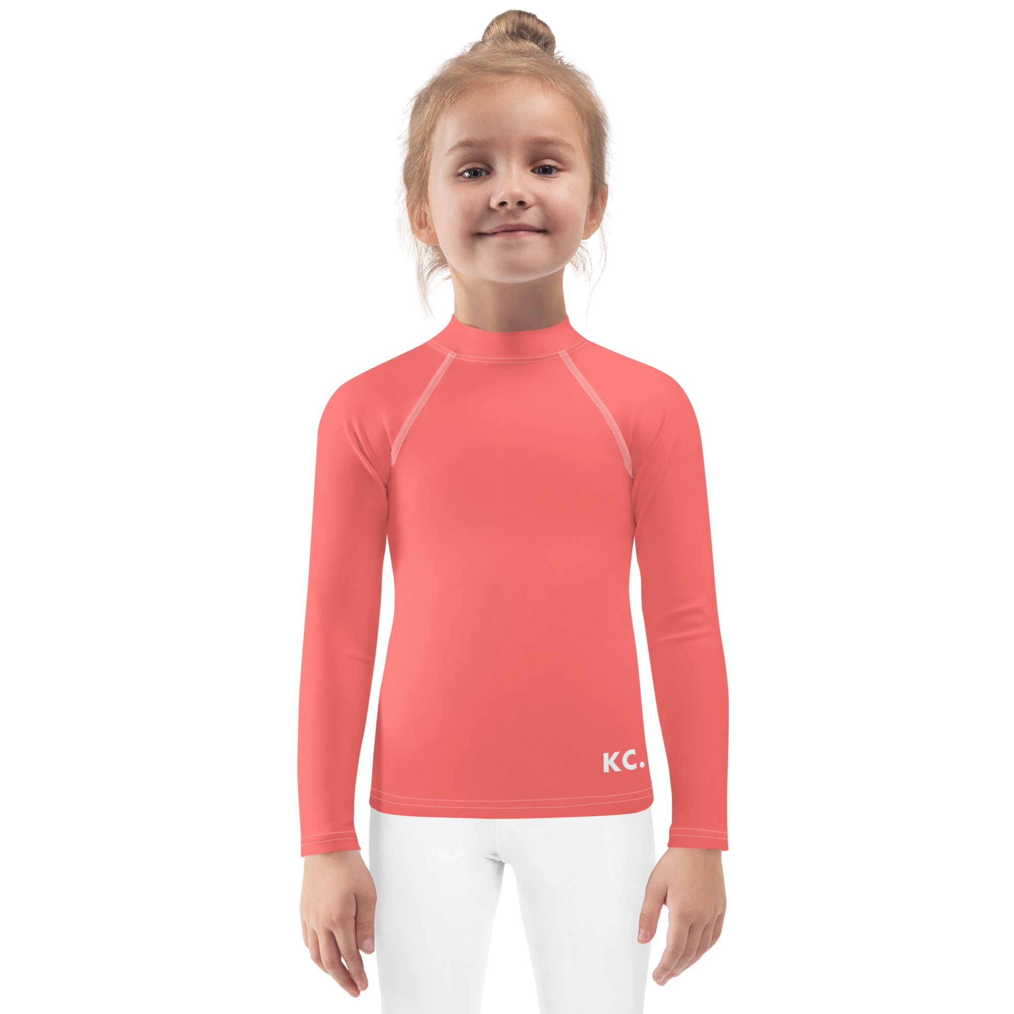 Kids Rash Guard Coral