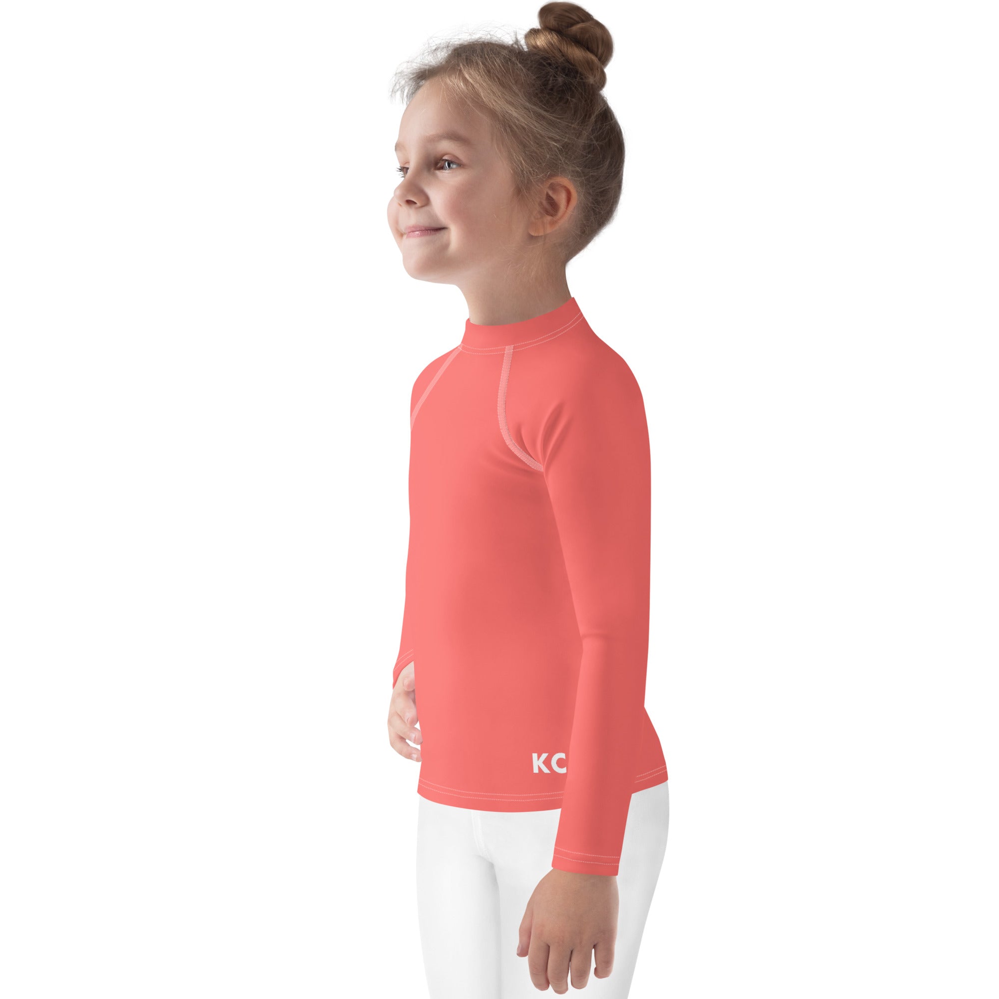 Kids Rash Guard Coral