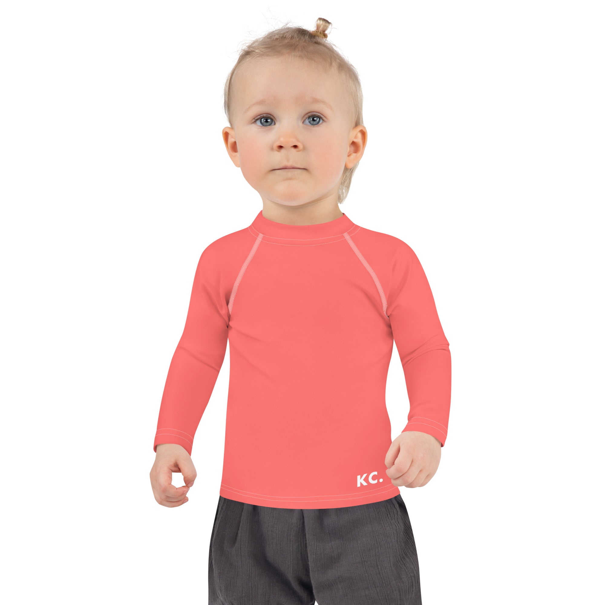 Kids Rash Guard Coral