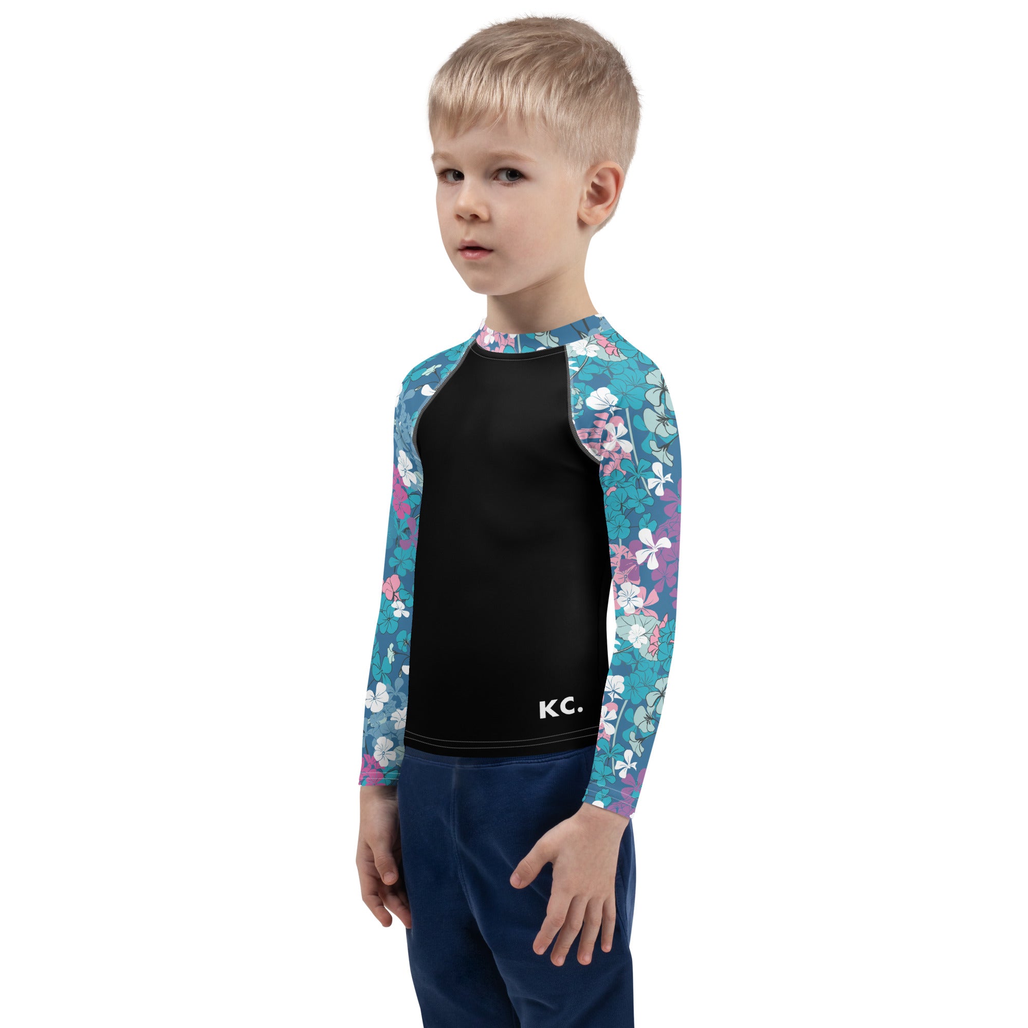 Kids Rash Guard Floral Garden
