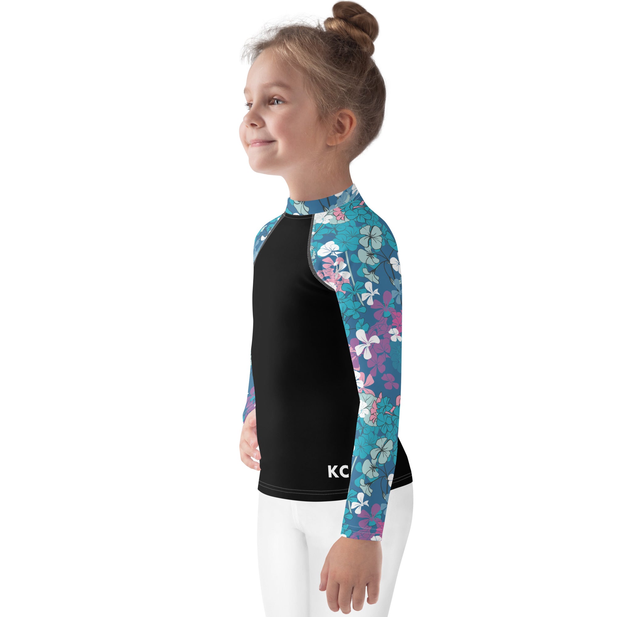 Kids Rash Guard Floral Garden