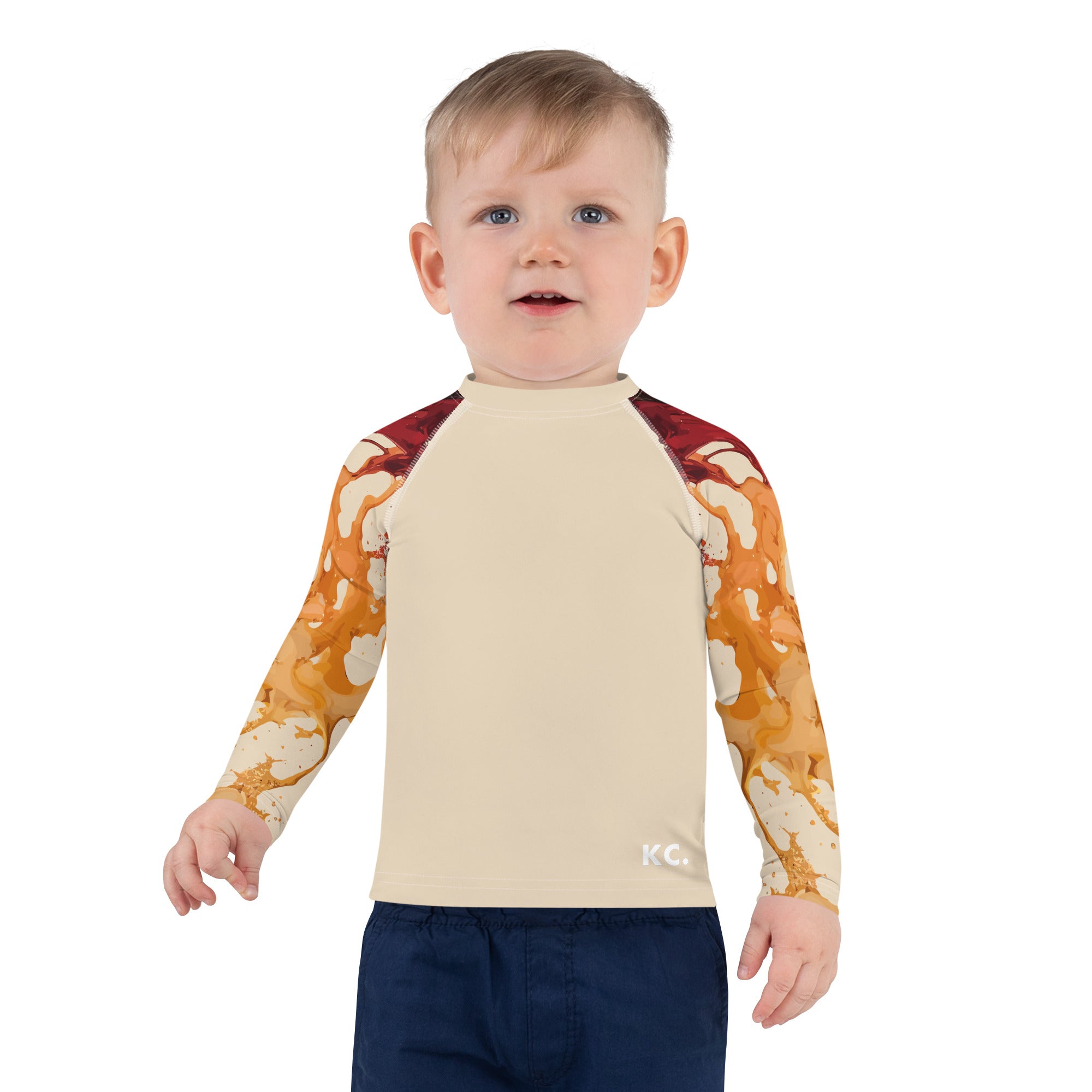 Kids Rash Guard Ink Pattern II