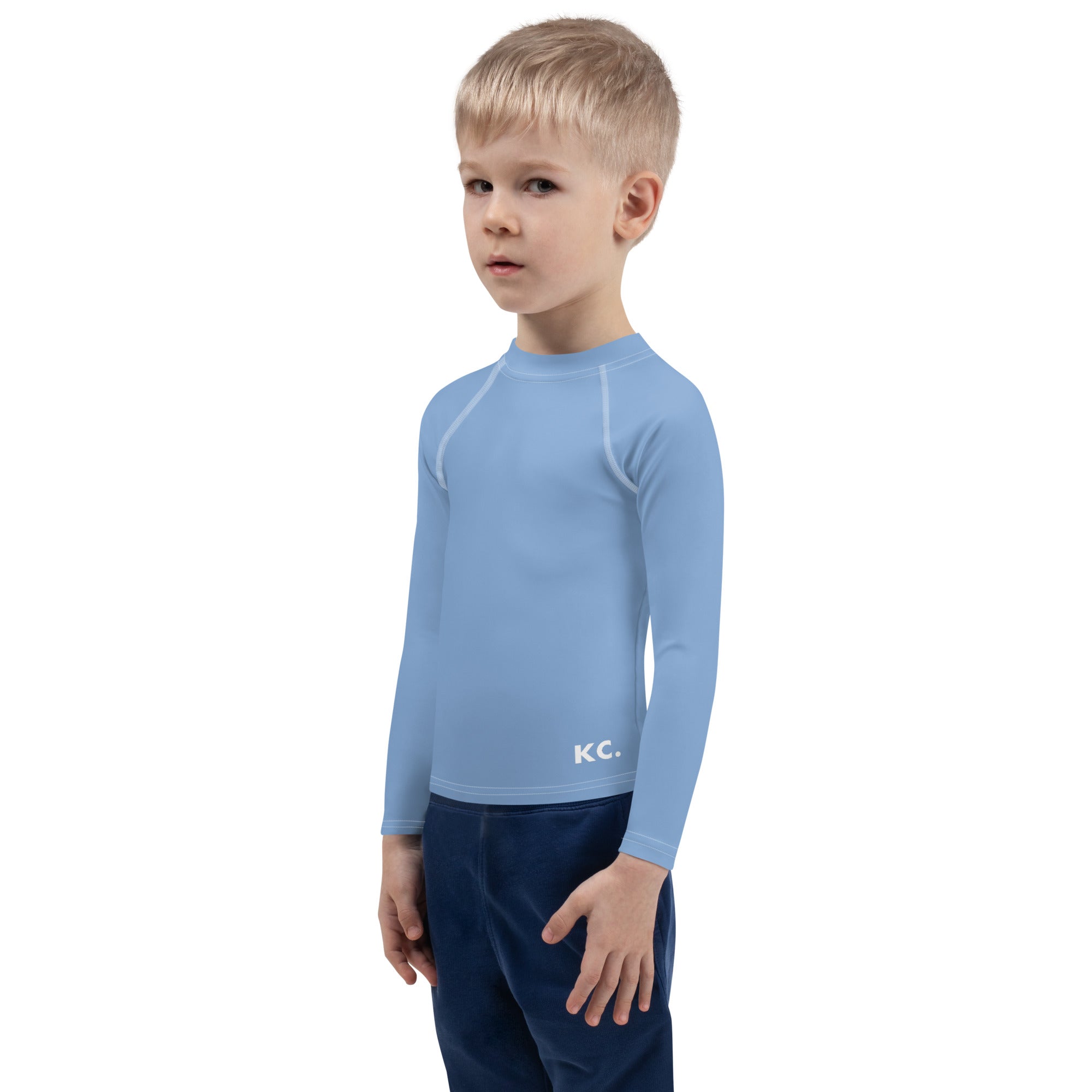 Kids Rash Guard Light Blue