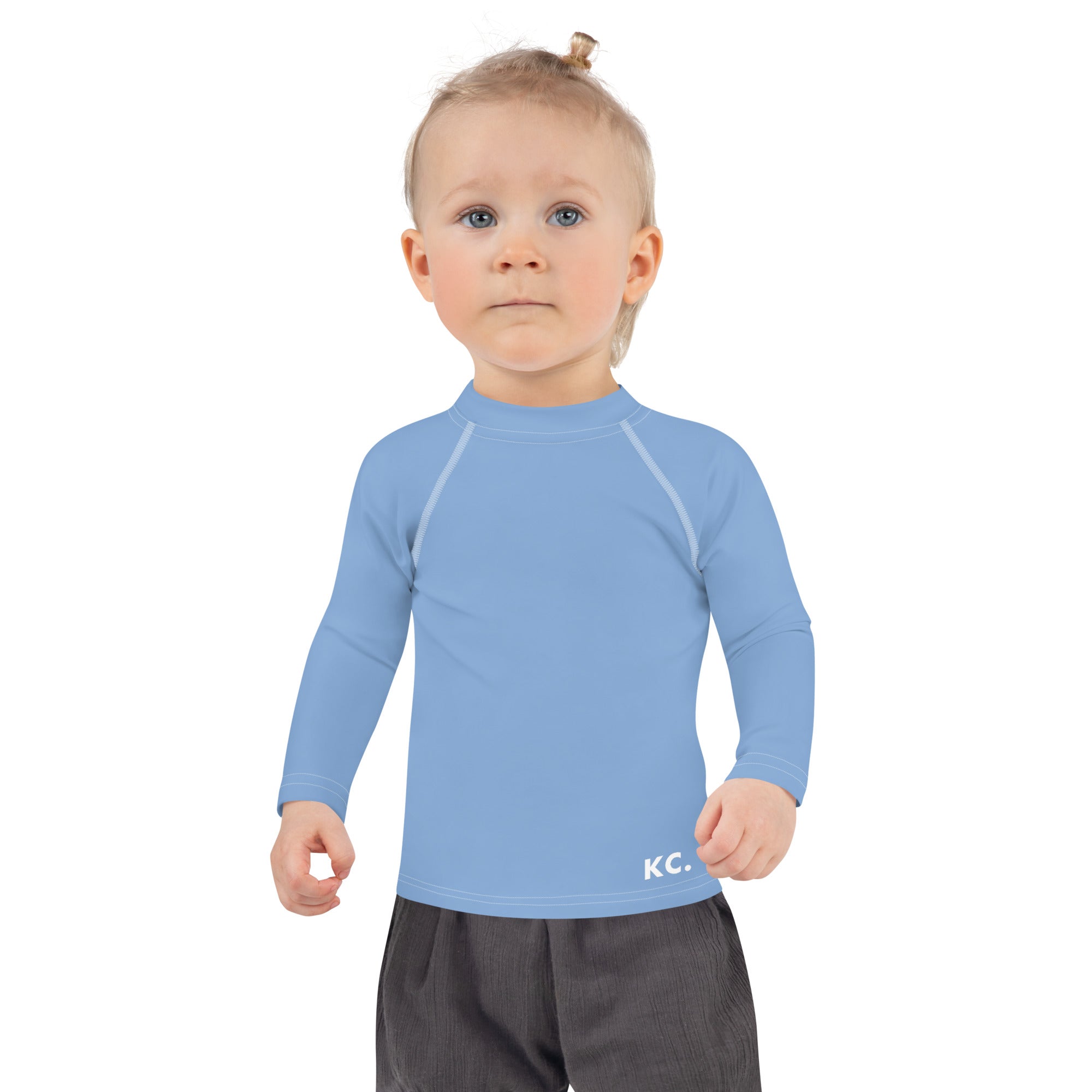 Kids Rash Guard Light Blue